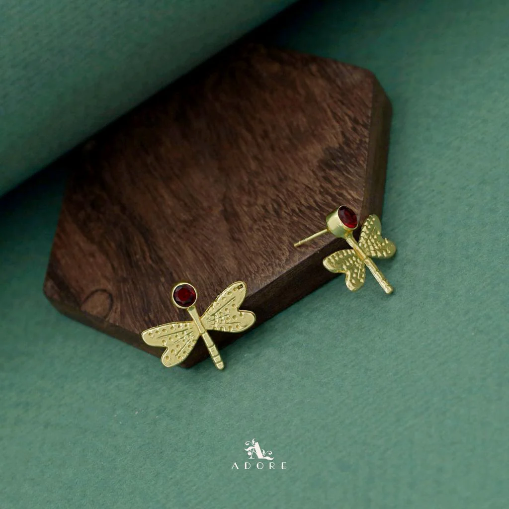 Golden Glossy Butterfly Earring - Image 11