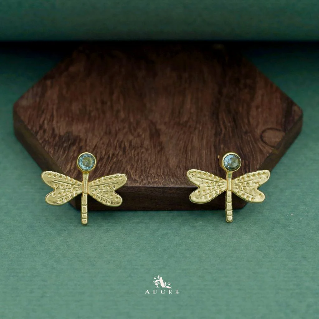 Golden Glossy Butterfly Earring - Image 13