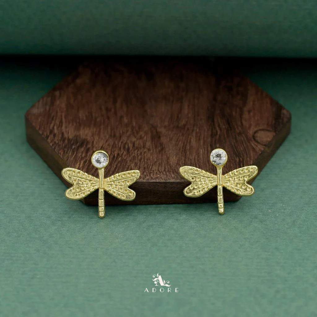 Golden Glossy Butterfly Earring - Image 14
