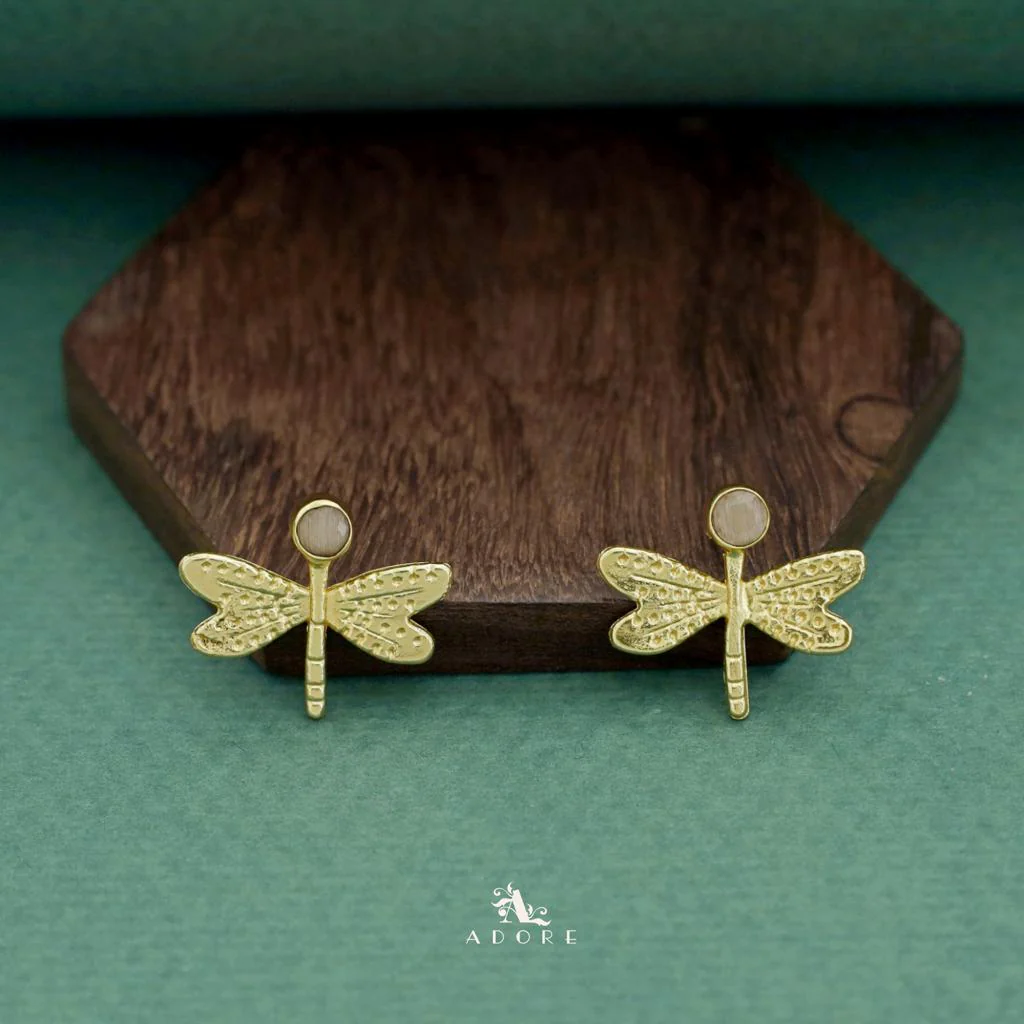 Golden Glossy Butterfly Earring - Image 16