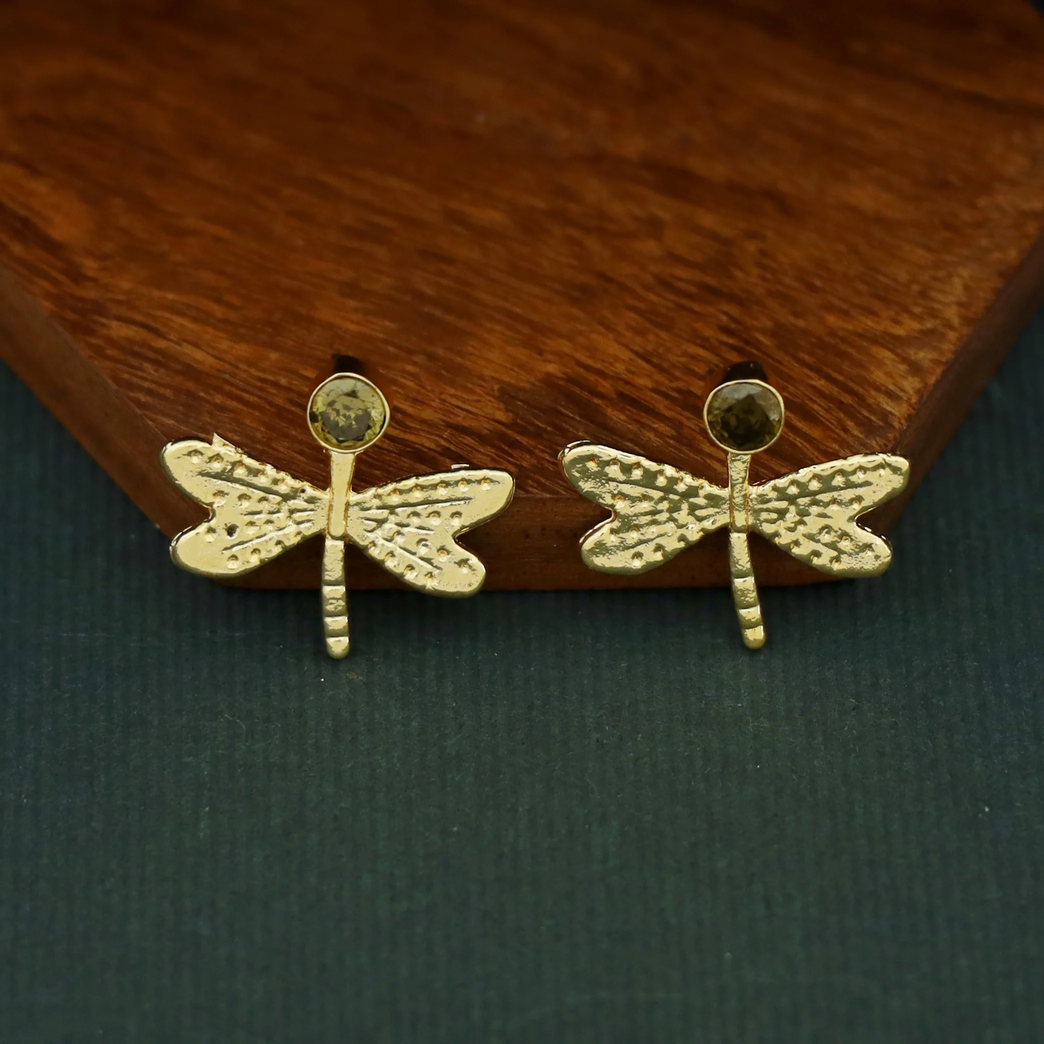 Golden Glossy Butterfly Earring - Image 6