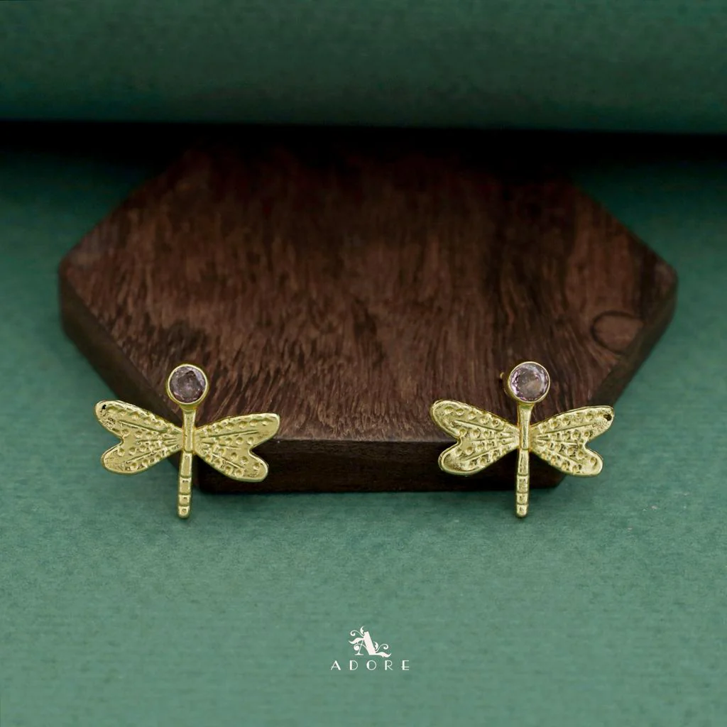 Golden Glossy Butterfly Earring - Image 7