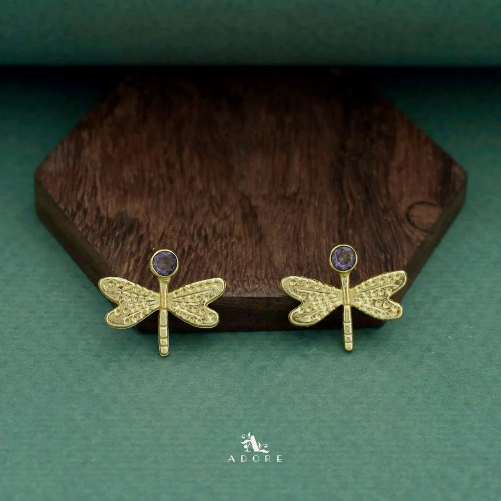 Golden Glossy Butterfly Earring - Image 8