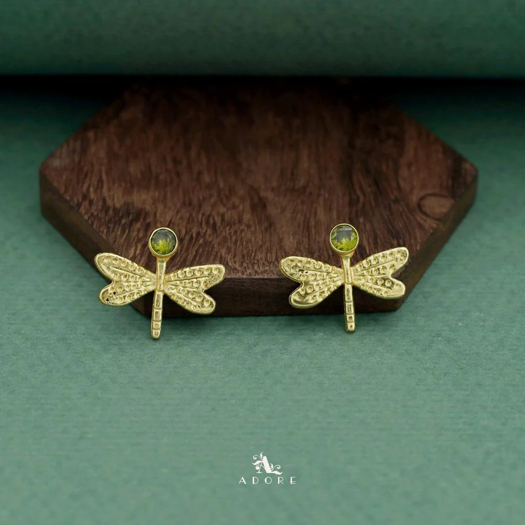 Golden Glossy Butterfly Earring - Image 9