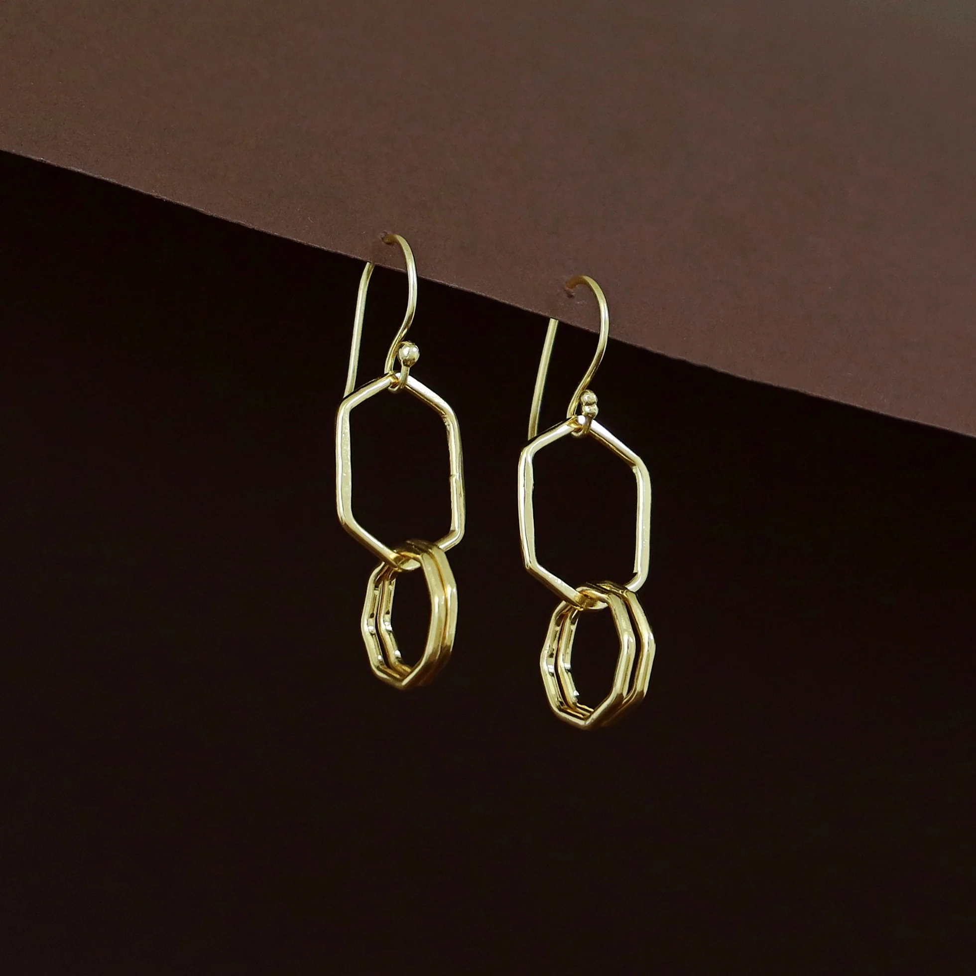 Golden Hexagon Dual Octagon Drop - Image 2