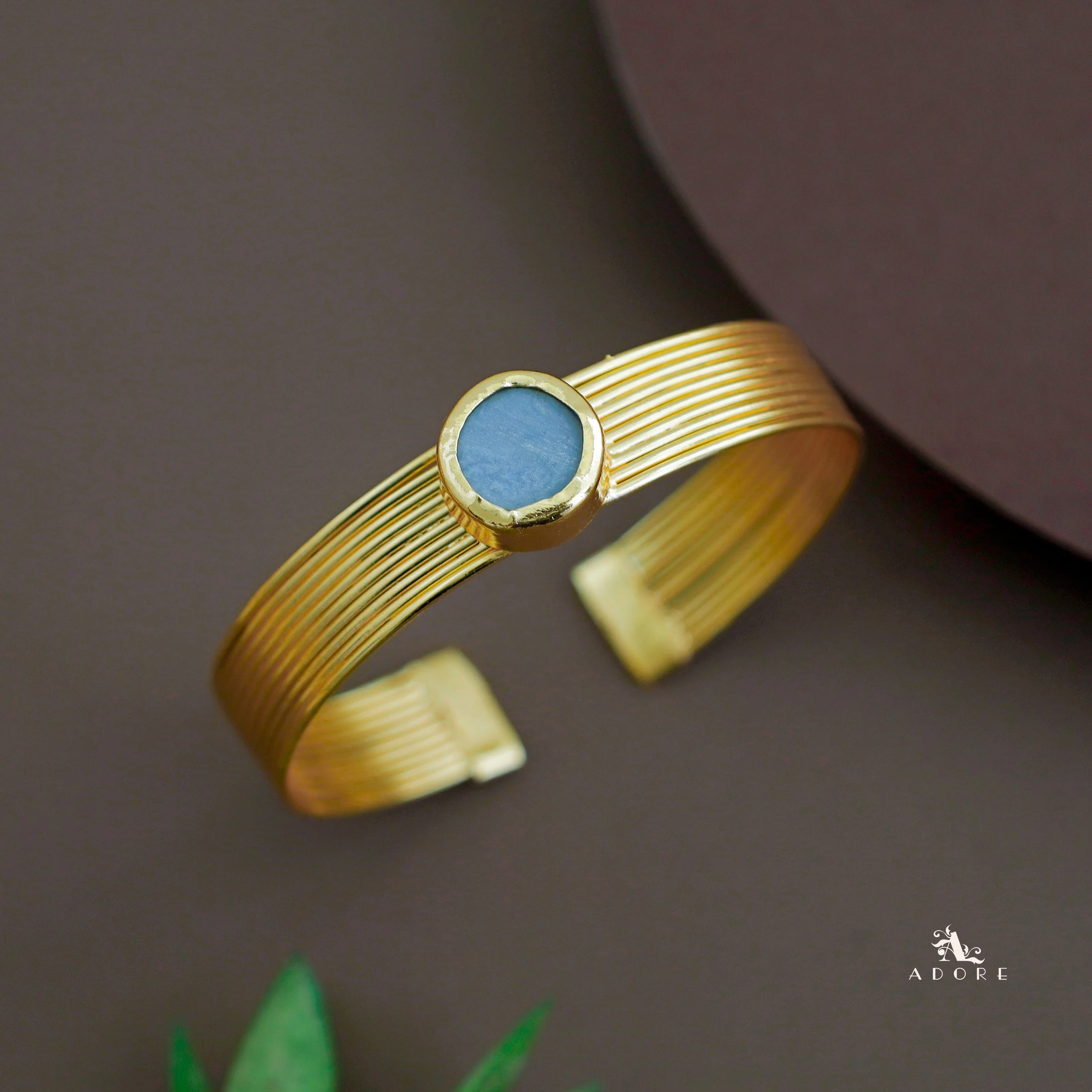 Golden Layered Raw Stone Bangle - Image 15