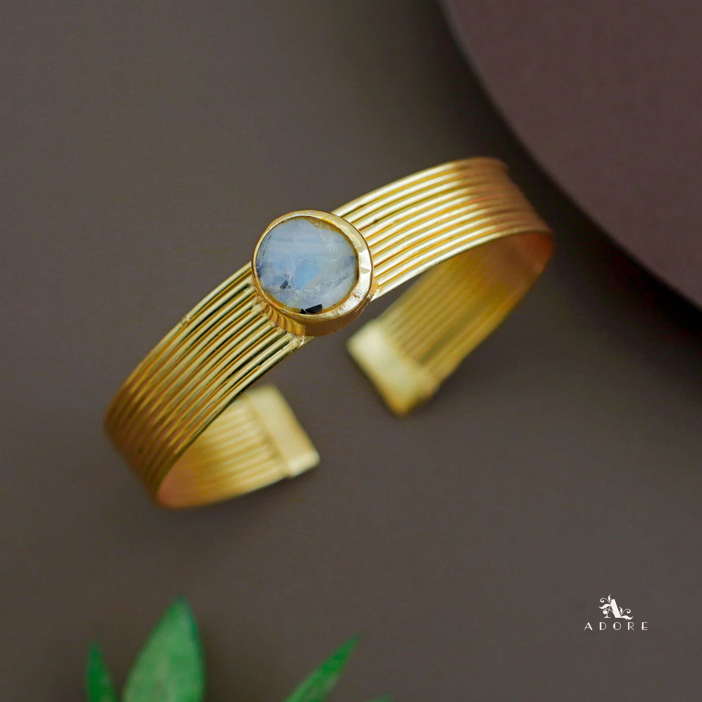 Golden Layered Raw Stone Bangle - Image 17