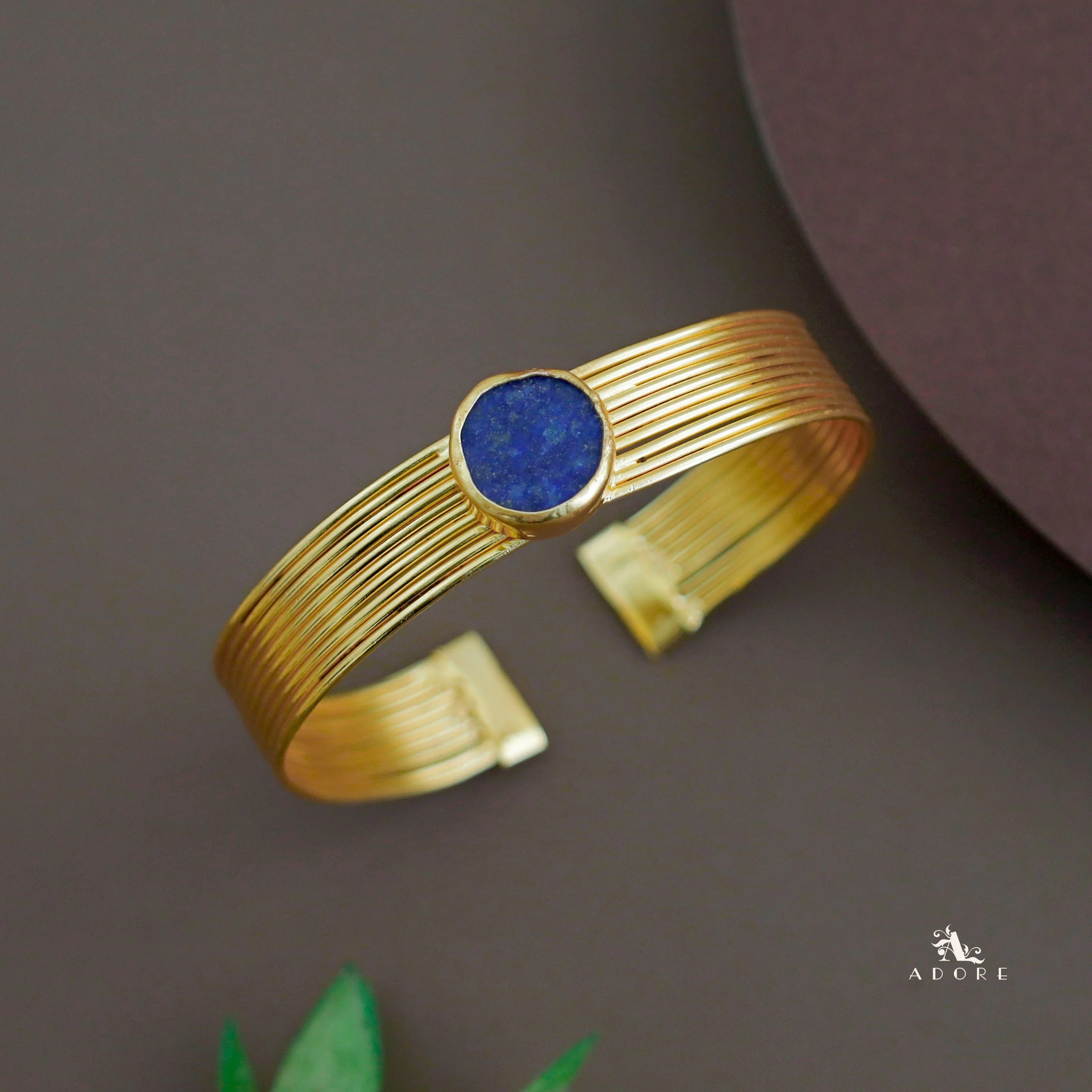Golden Layered Raw Stone Bangle - Image 18