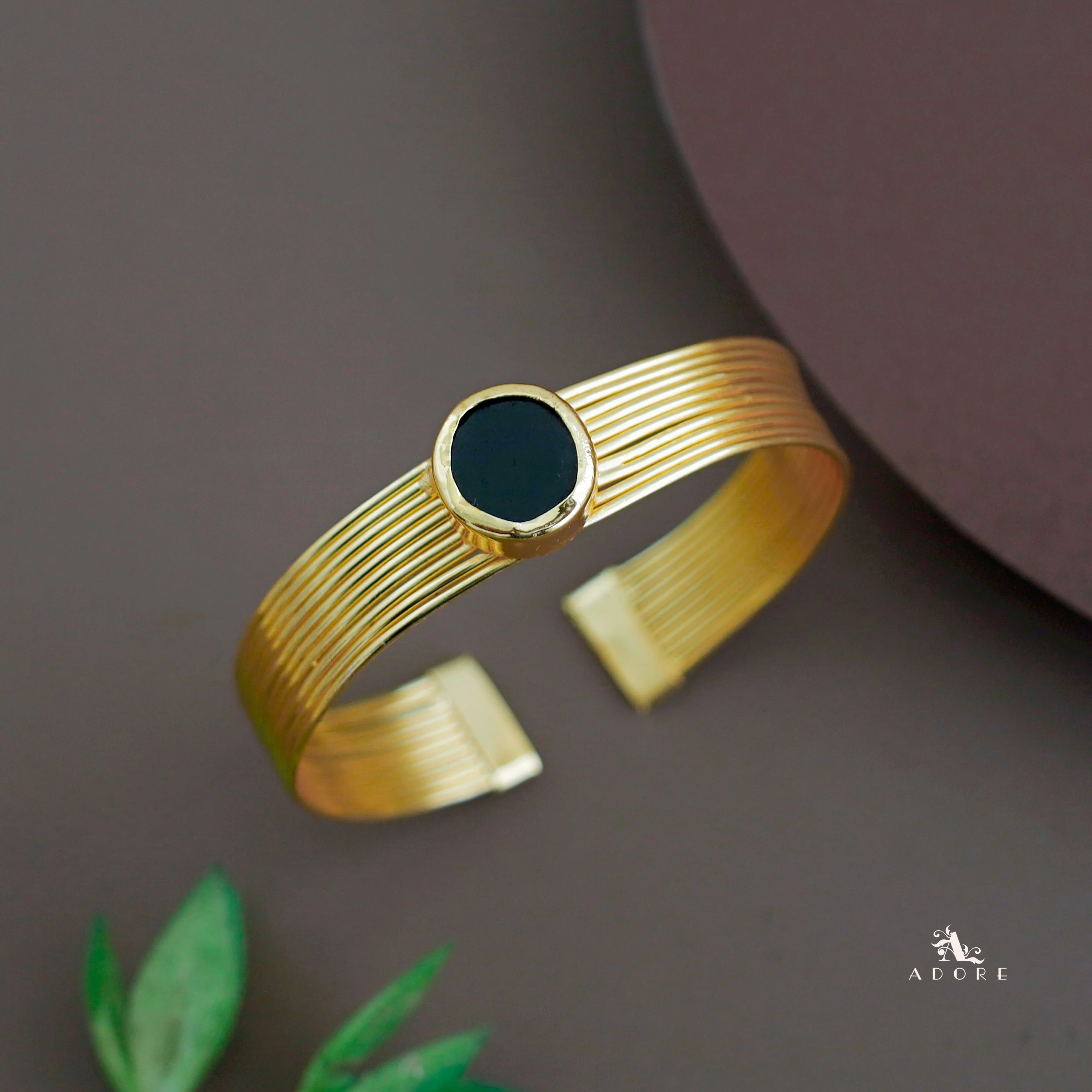 Golden Layered Raw Stone Bangle - Image 19