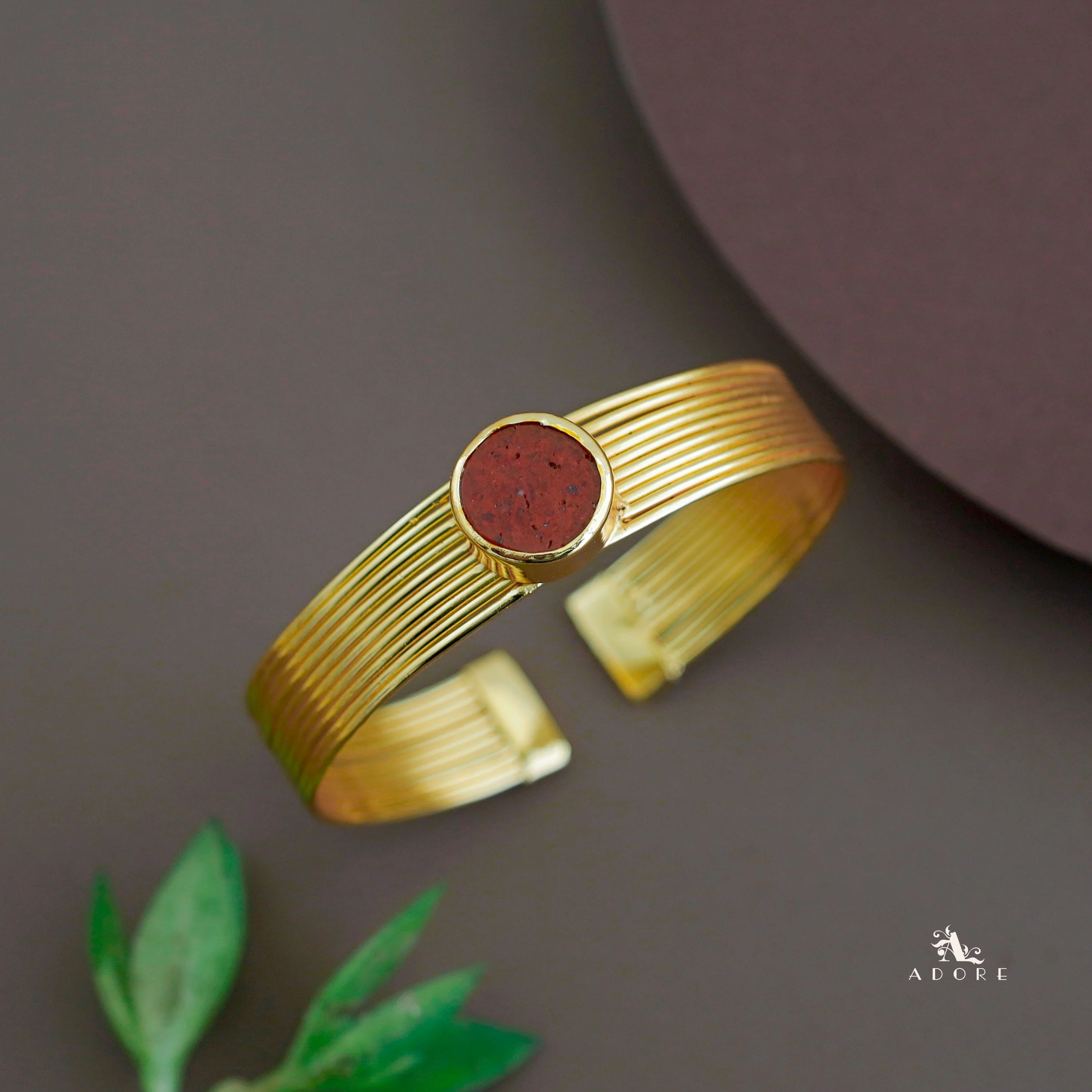 Golden Layered Raw Stone Bangle - Image 20