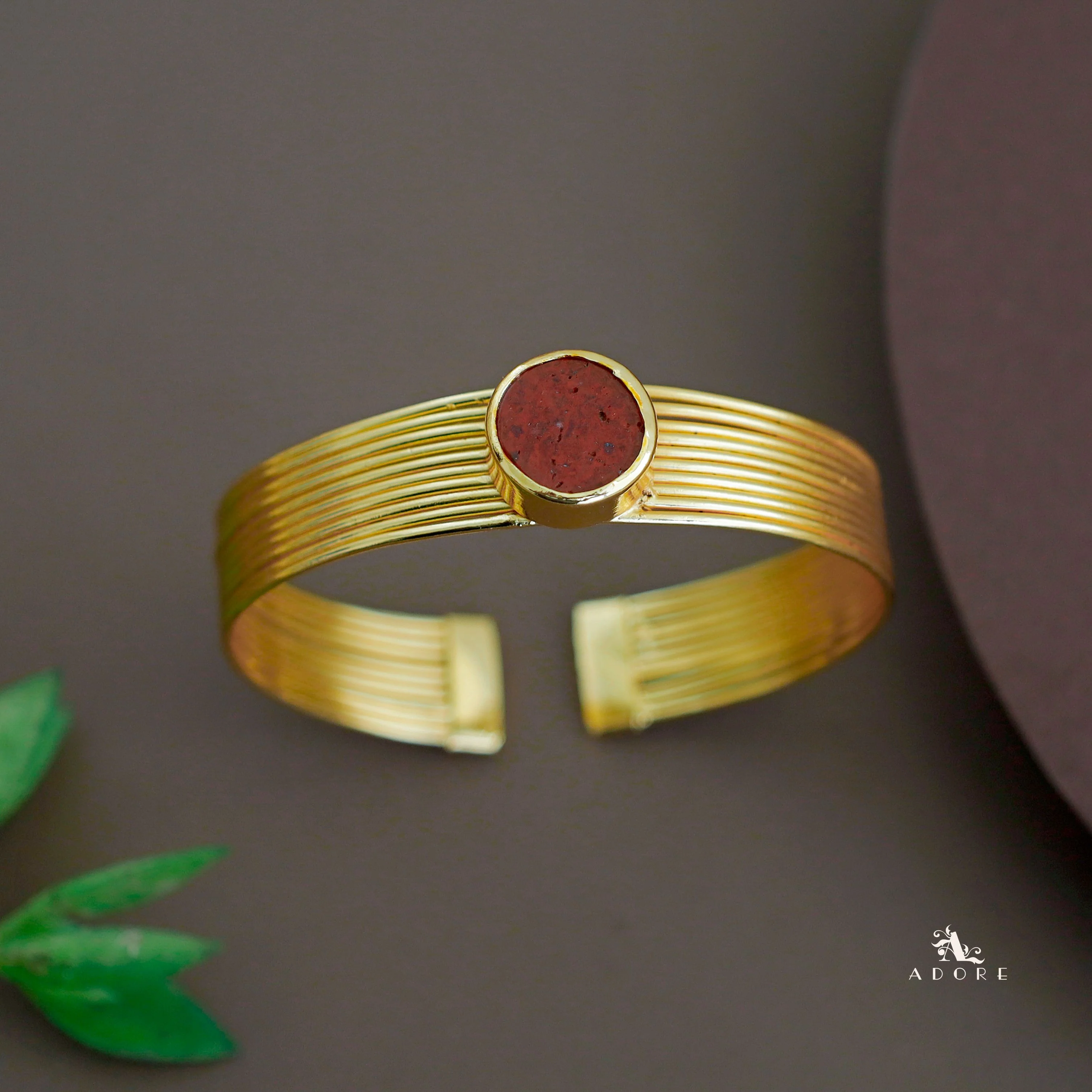 Golden Layered Raw Stone Bangle - Image 21