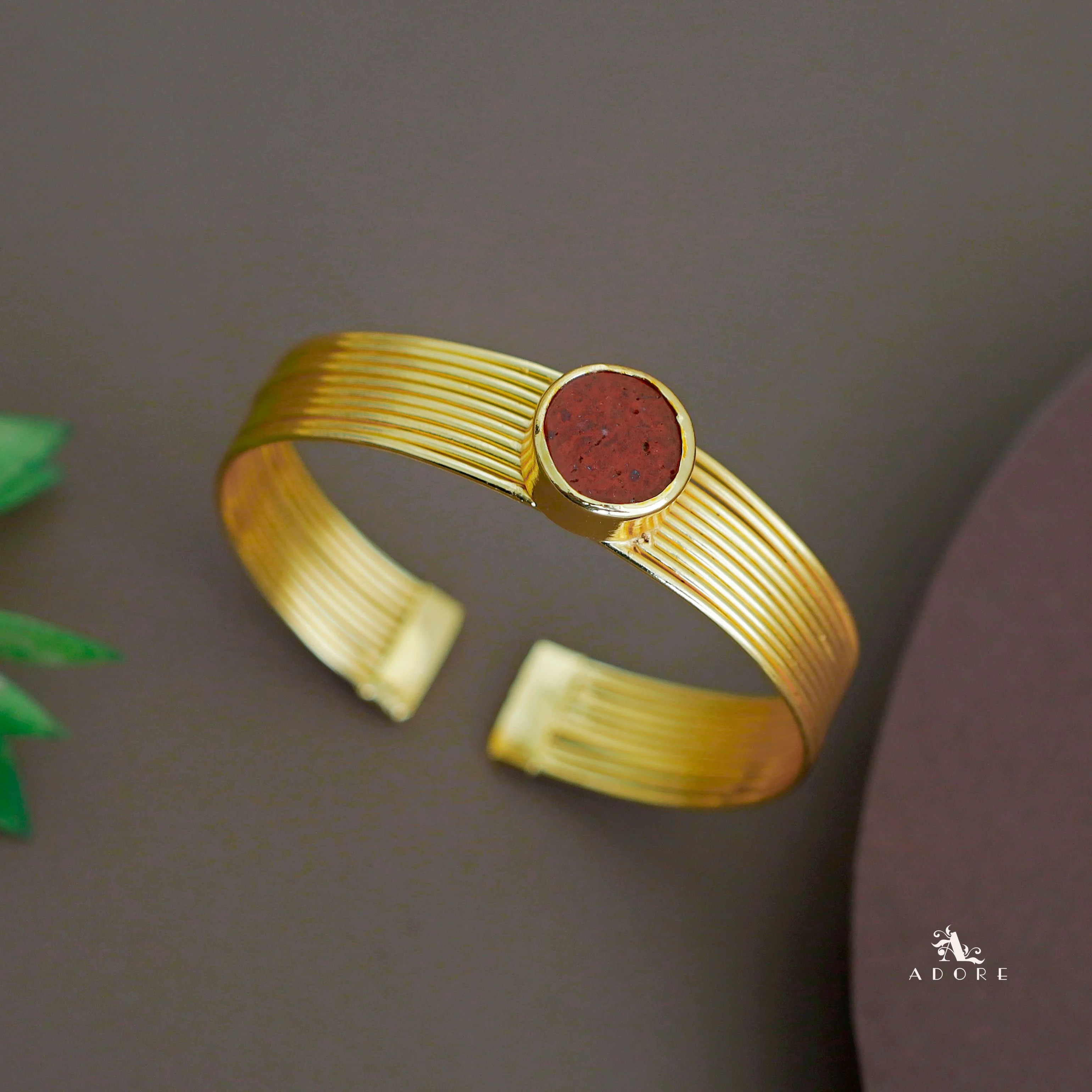 Golden Layered Raw Stone Bangle - Image 22