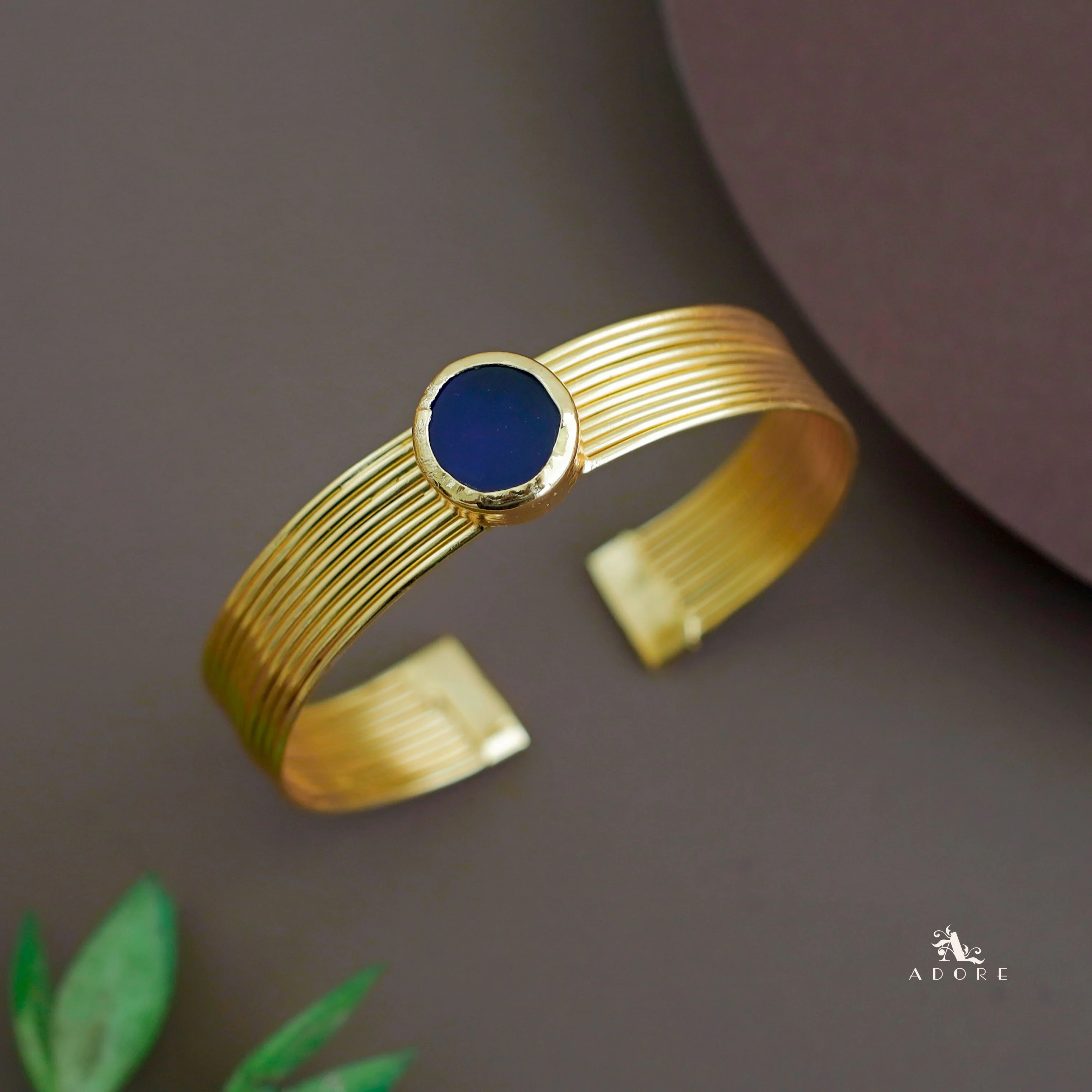 Golden Layered Raw Stone Bangle - Image 7