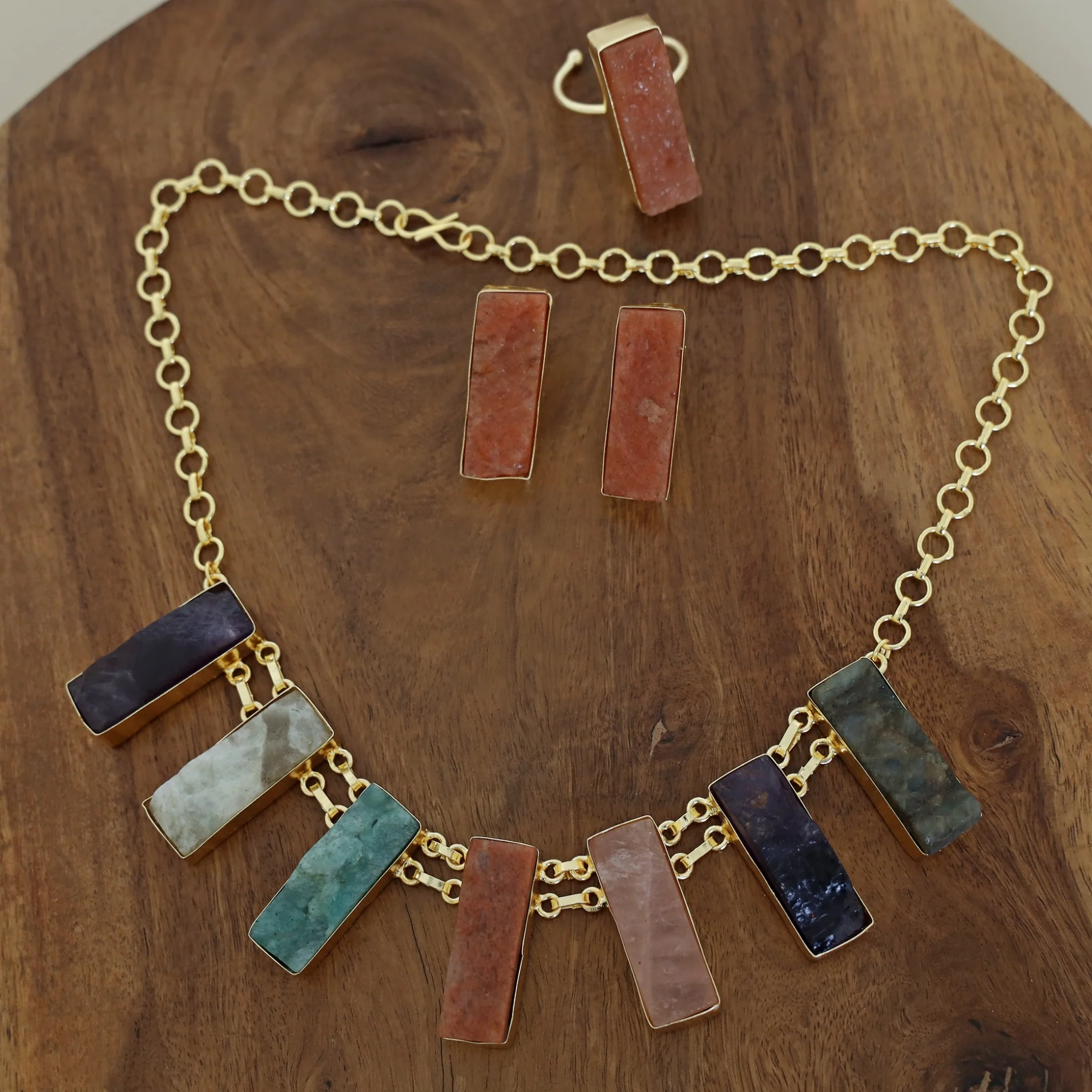 Tessya Golden Rectangle Raw Stone Combo - Image 3
