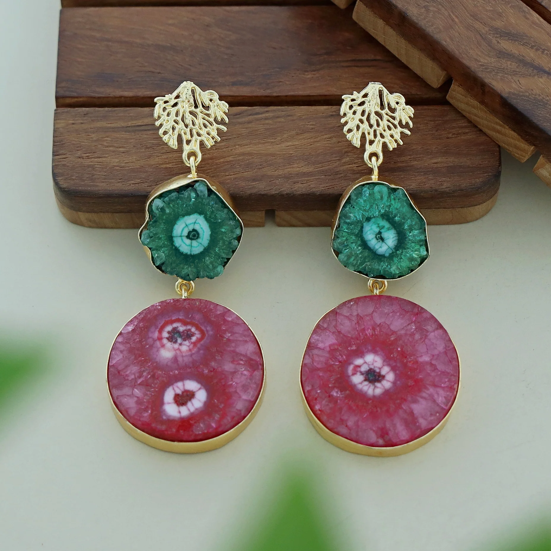 Golden Rootsa Solar Agate Earring - Image 10