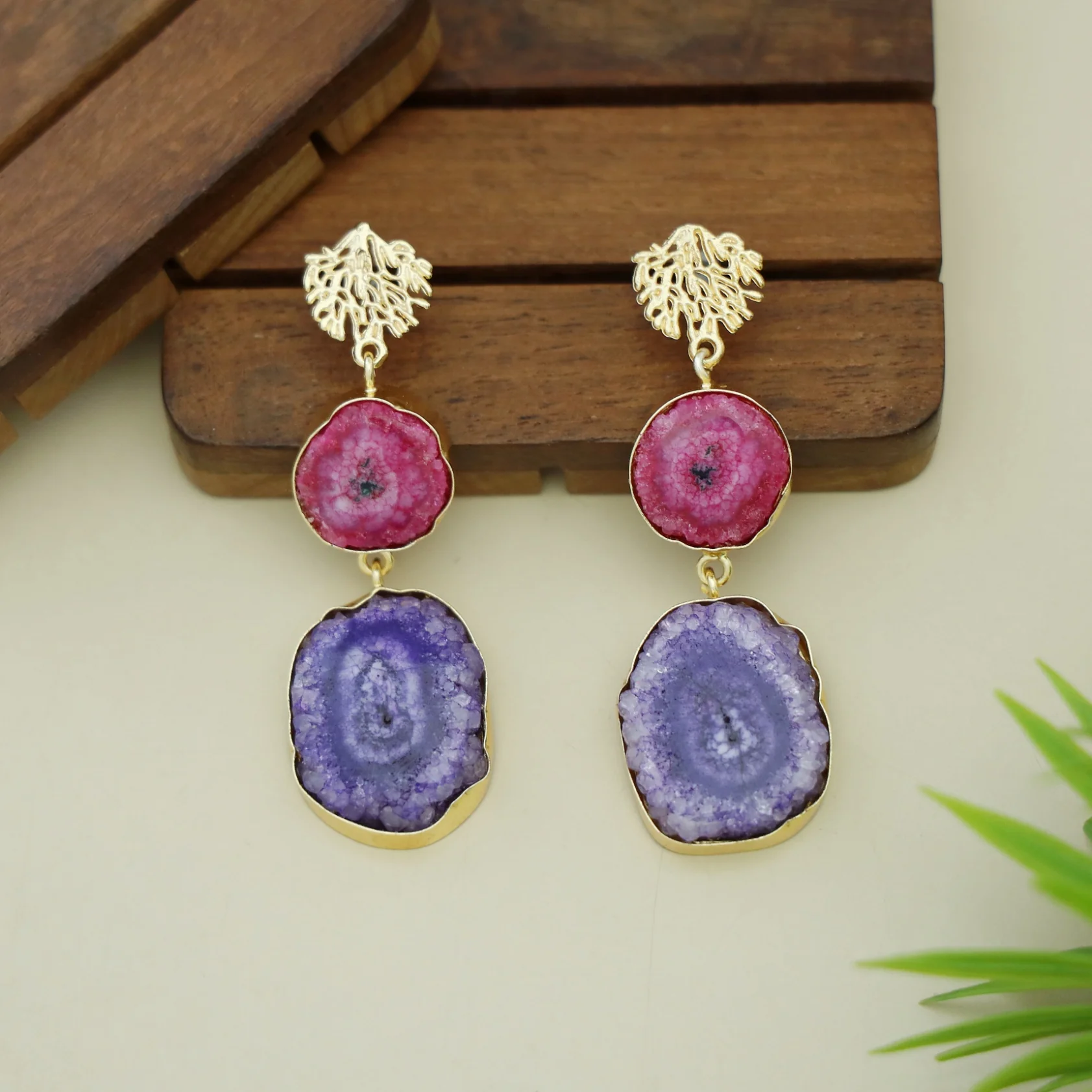 Golden Rootsa Solar Agate Earring - Image 14