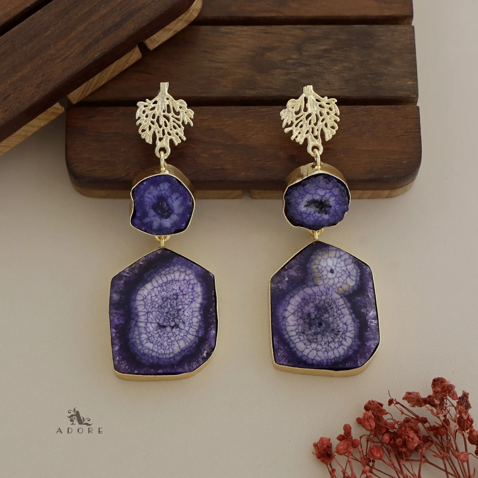 Golden Rootsa Solar Agate Earring - Image 15