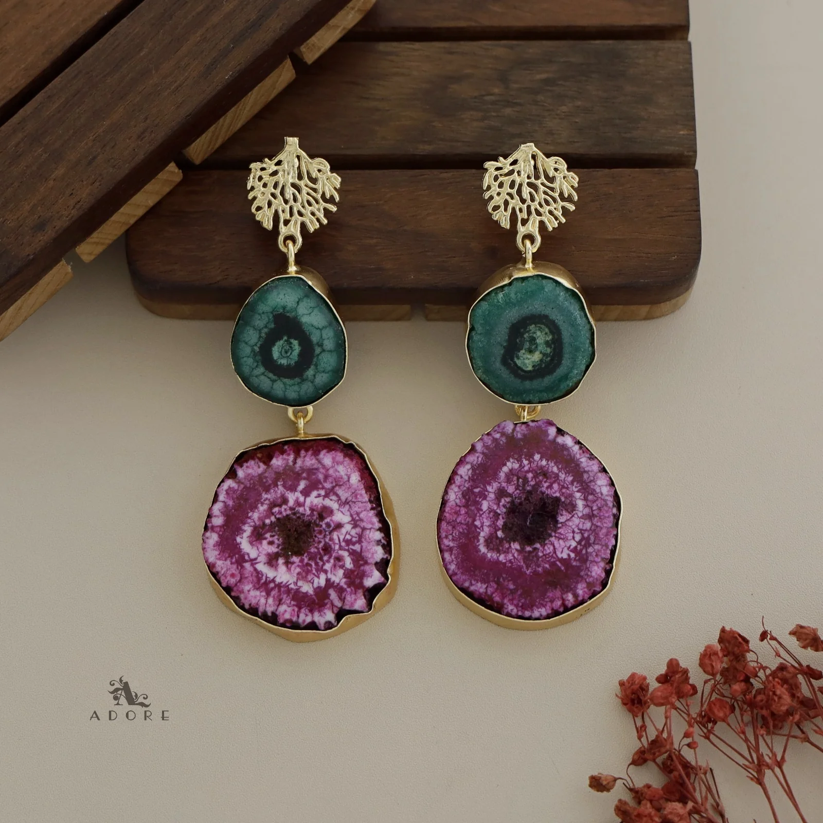 Golden Rootsa Solar Agate Earring - Image 16