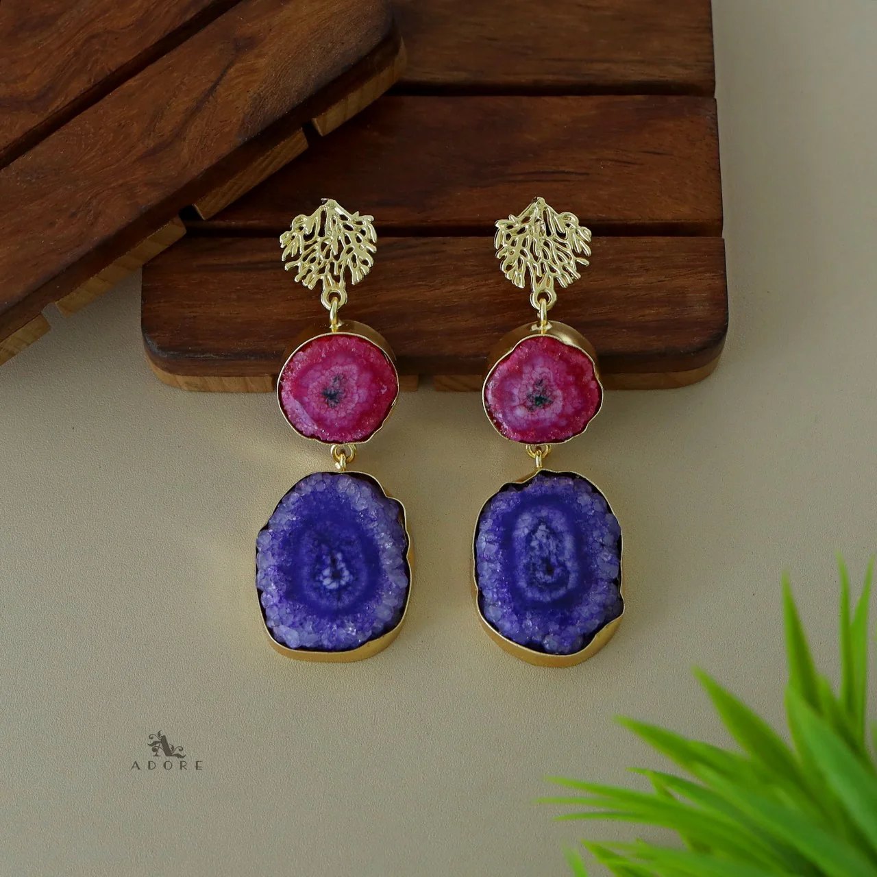 Golden Rootsa Solar Agate Earring - Image 17