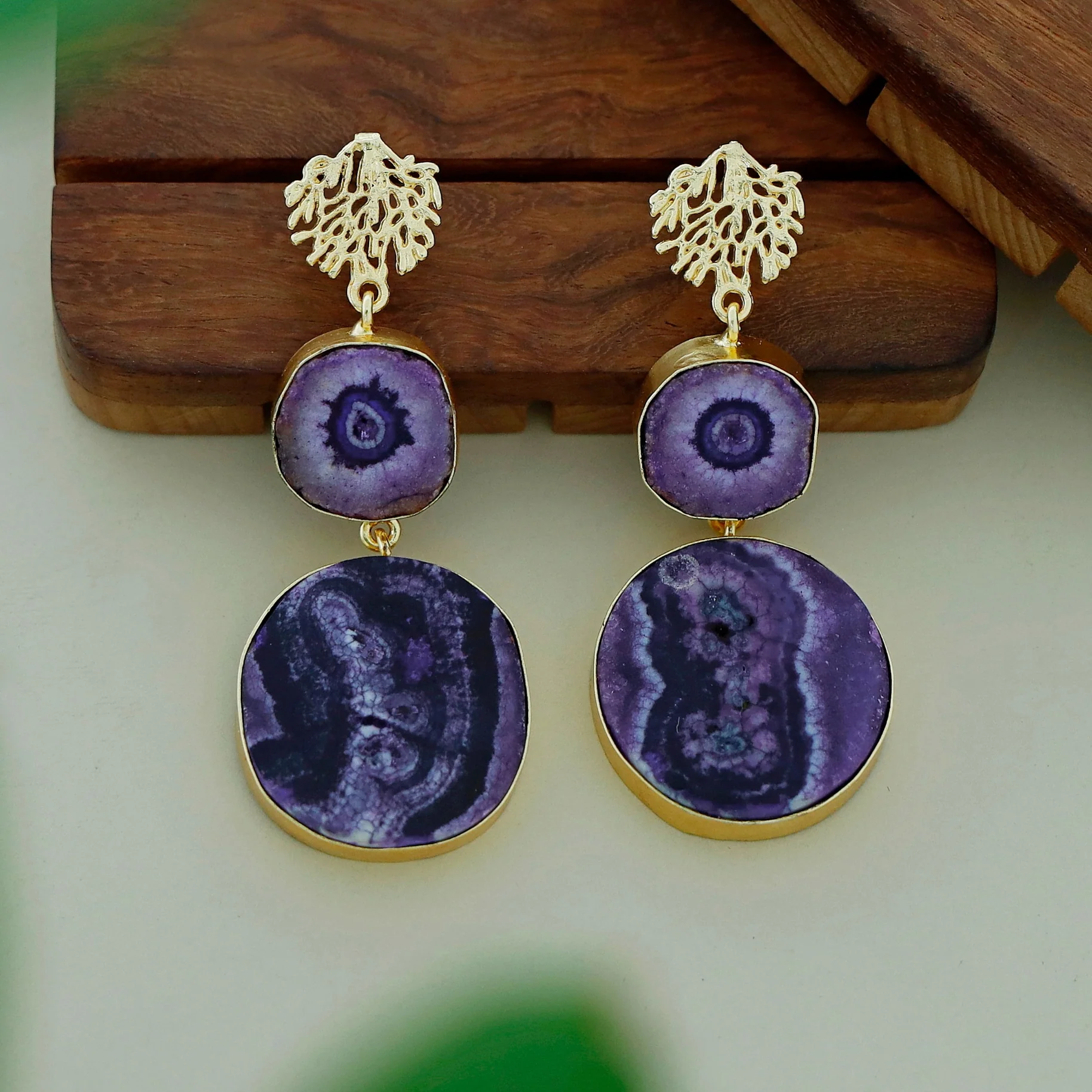 Golden Rootsa Solar Agate Earring - Image 20
