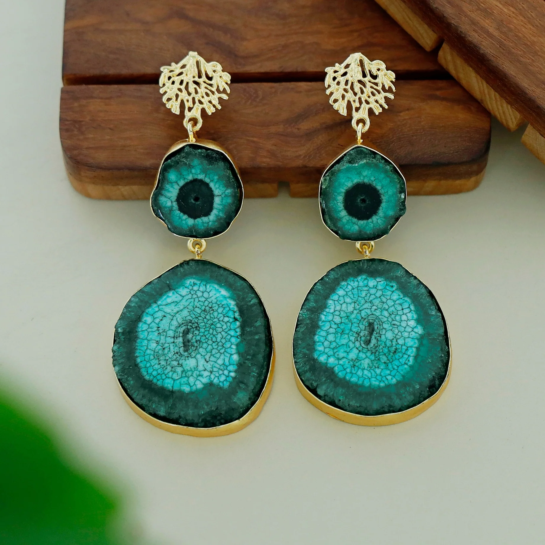 Golden Rootsa Solar Agate Earring - Image 21