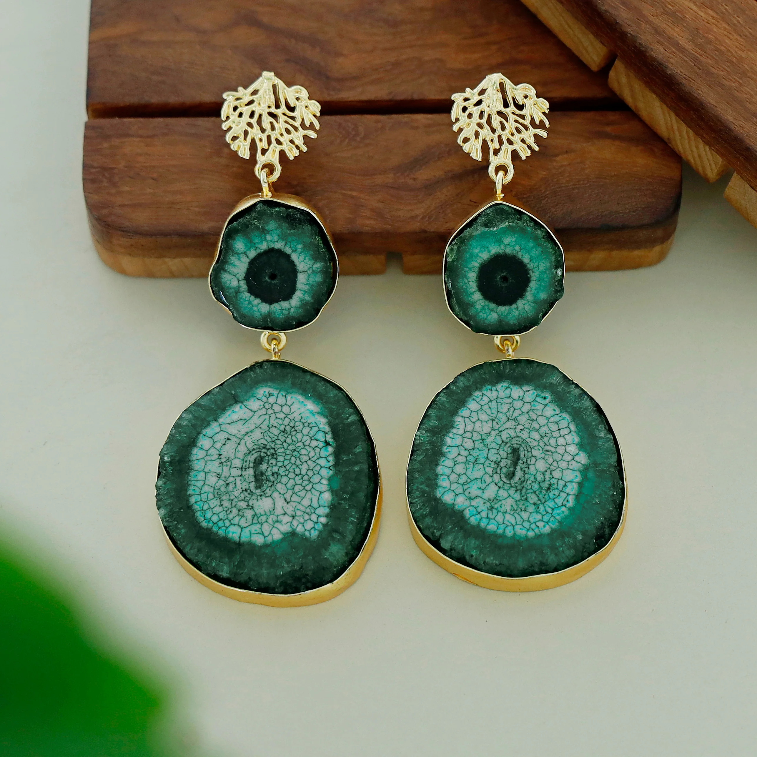 Golden Rootsa Solar Agate Earring - Image 25