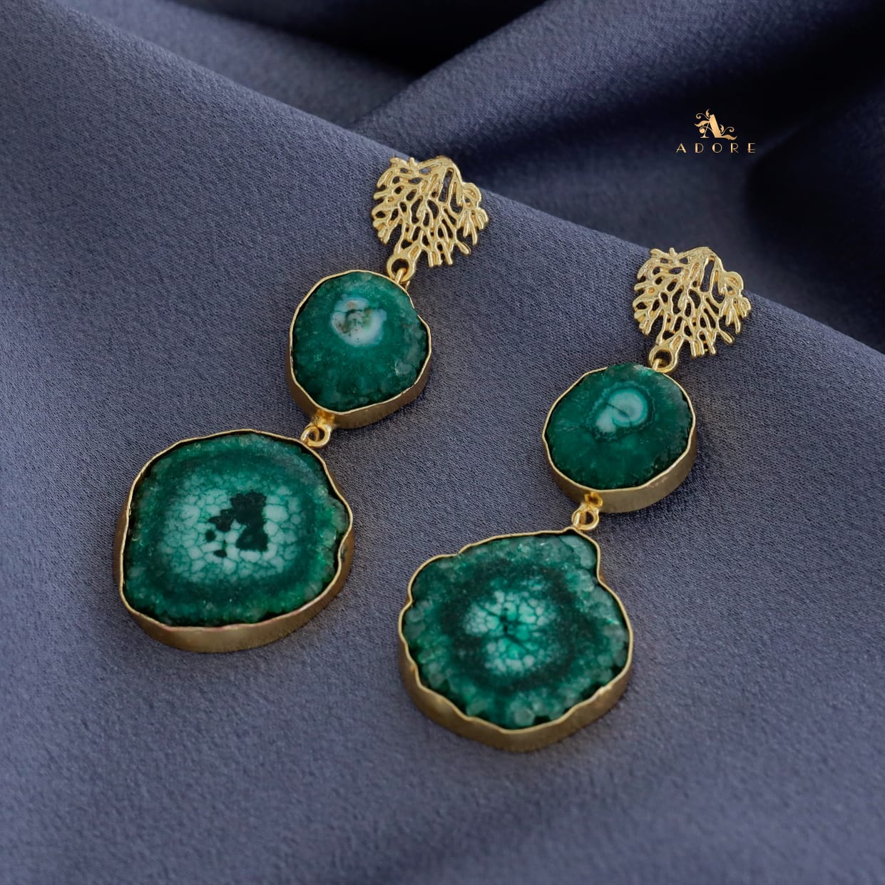 Golden Rootsa Solar Agate Earring - Image 3