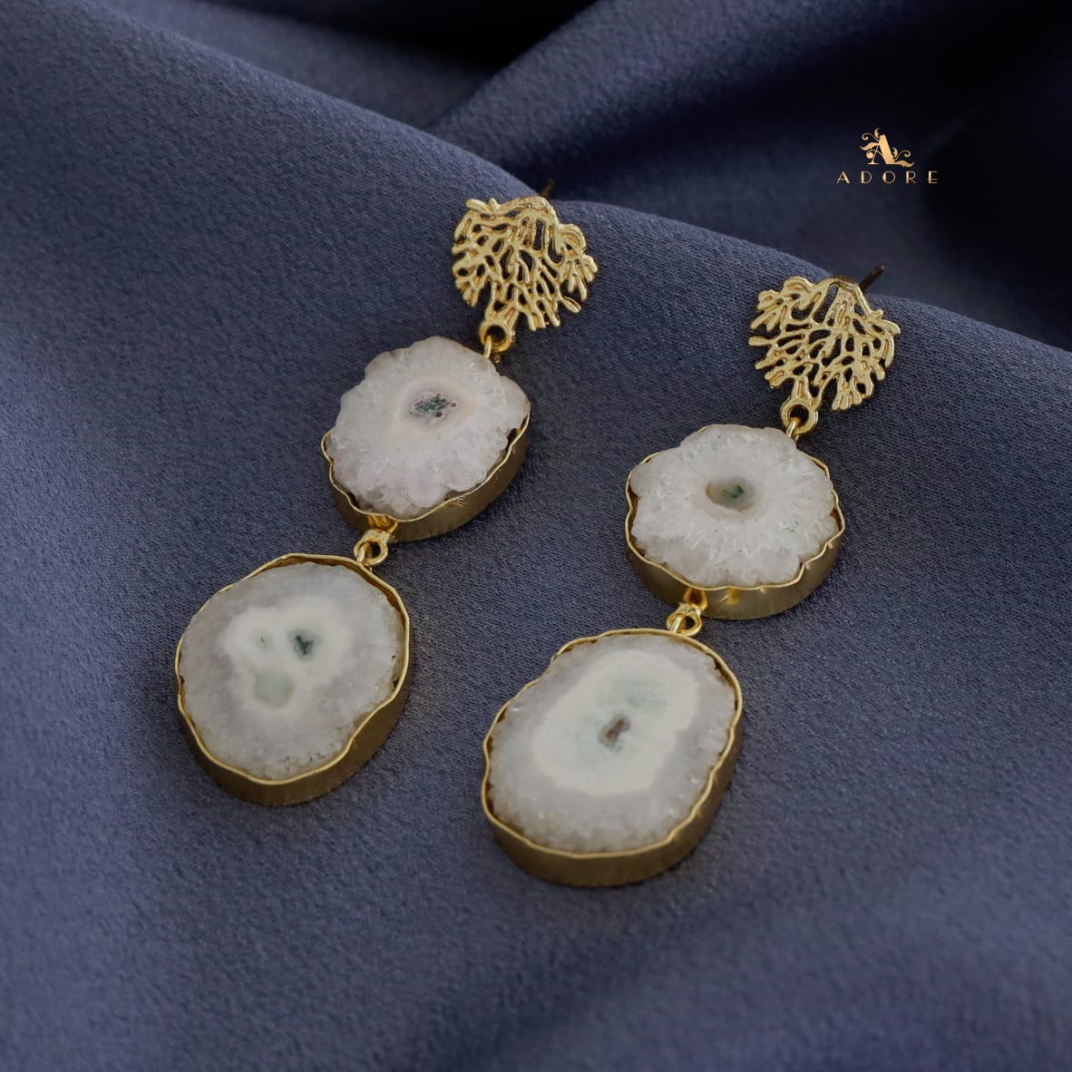 Golden Rootsa Solar Agate Earring - Image 4