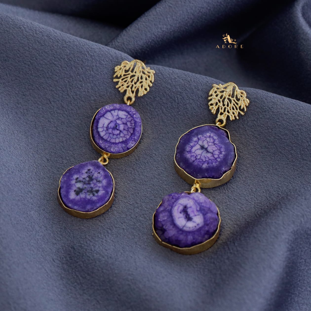 Golden Rootsa Solar Agate Earring - Image 6