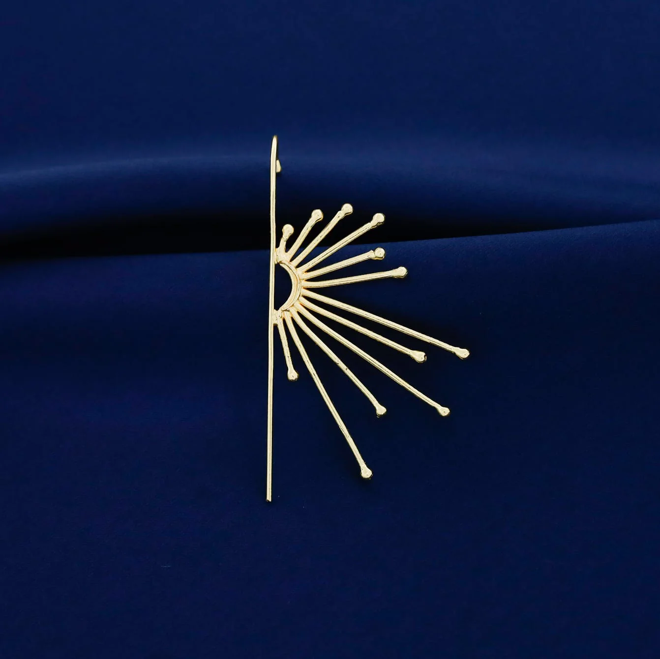 Golden Semi Sun Ear-Cuff (Single Piece) - Image 2