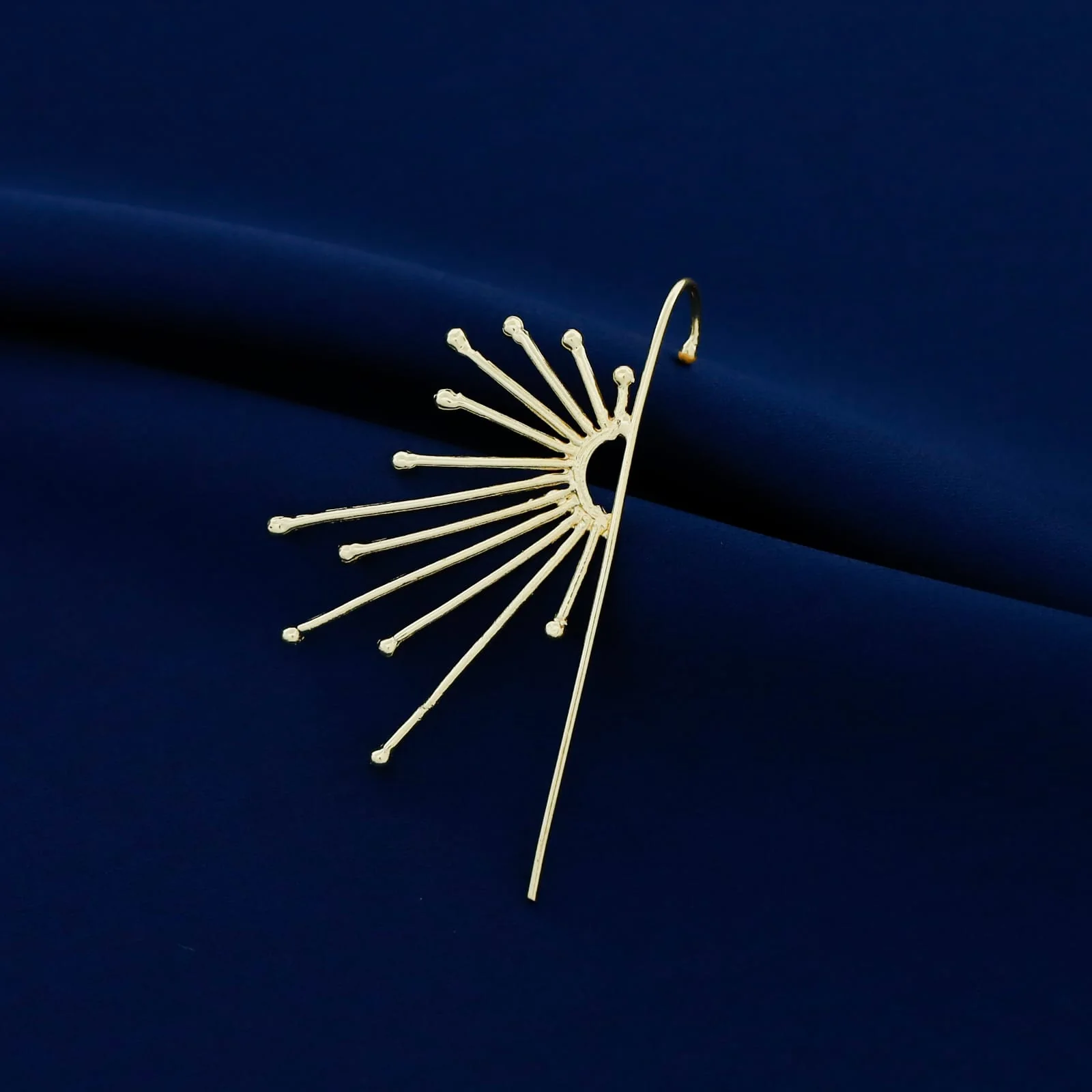 Golden Semi Sun Ear-Cuff (Single Piece) - Image 3