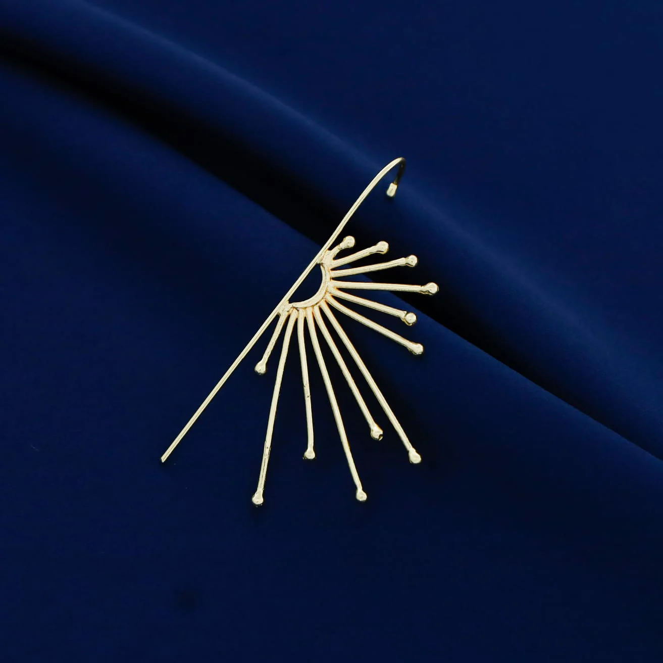 Golden Semi Sun Ear-Cuff (Single Piece) - Image 4