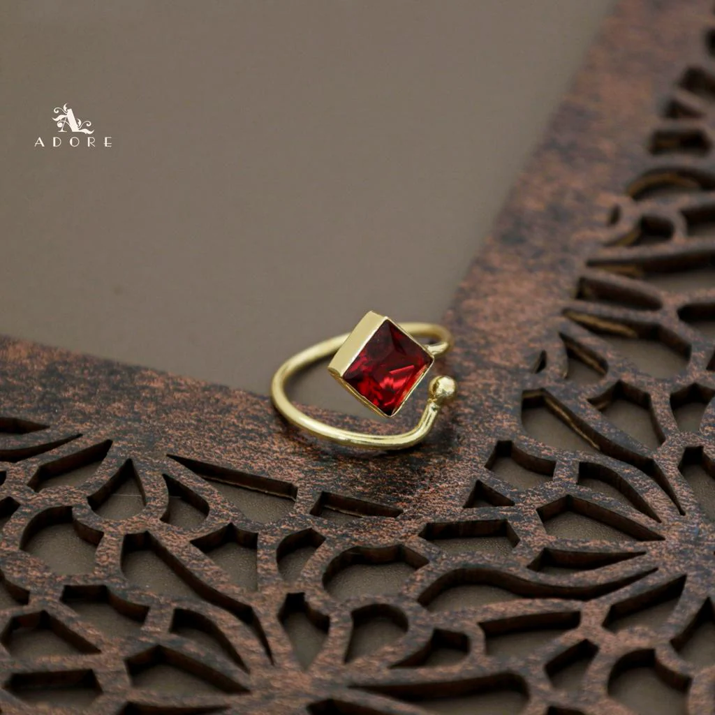 Golden Single Stone Diamond Ring - Image 14