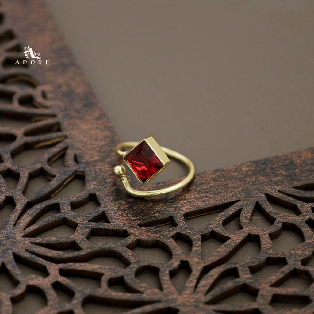Golden Single Stone Diamond Ring - Image 16