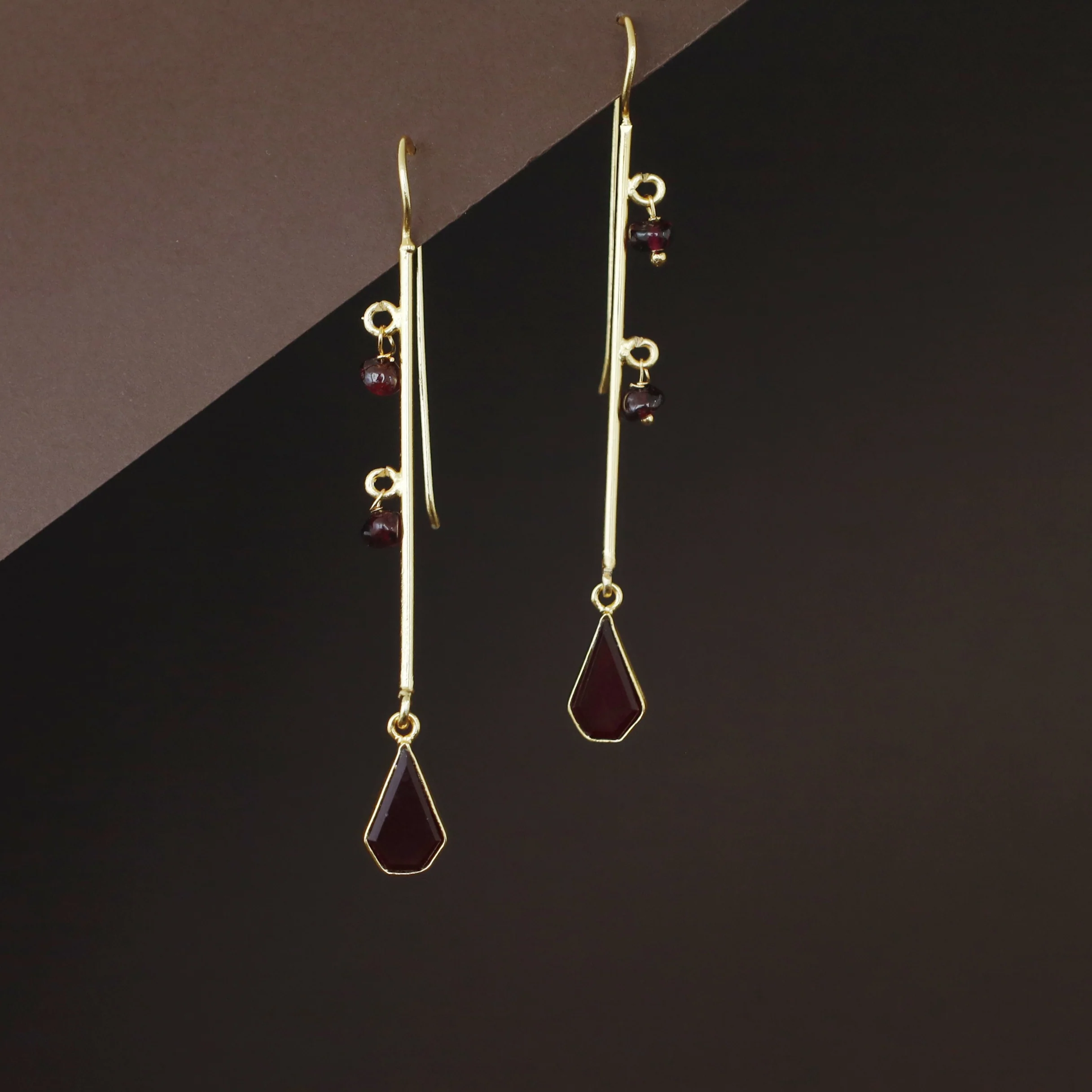 Rhoda Golden Stick Dual Bead Glossy Drop - Image 2