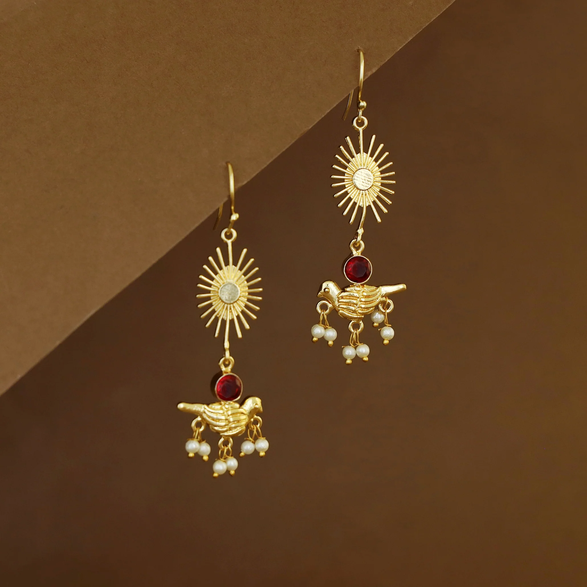 Golden Sunburst Bird Glossy Drop - Image 2