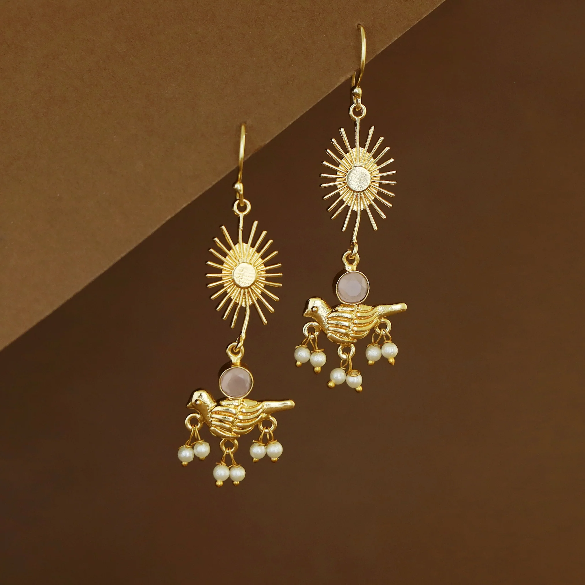 Golden Sunburst Bird Glossy Drop - Image 4