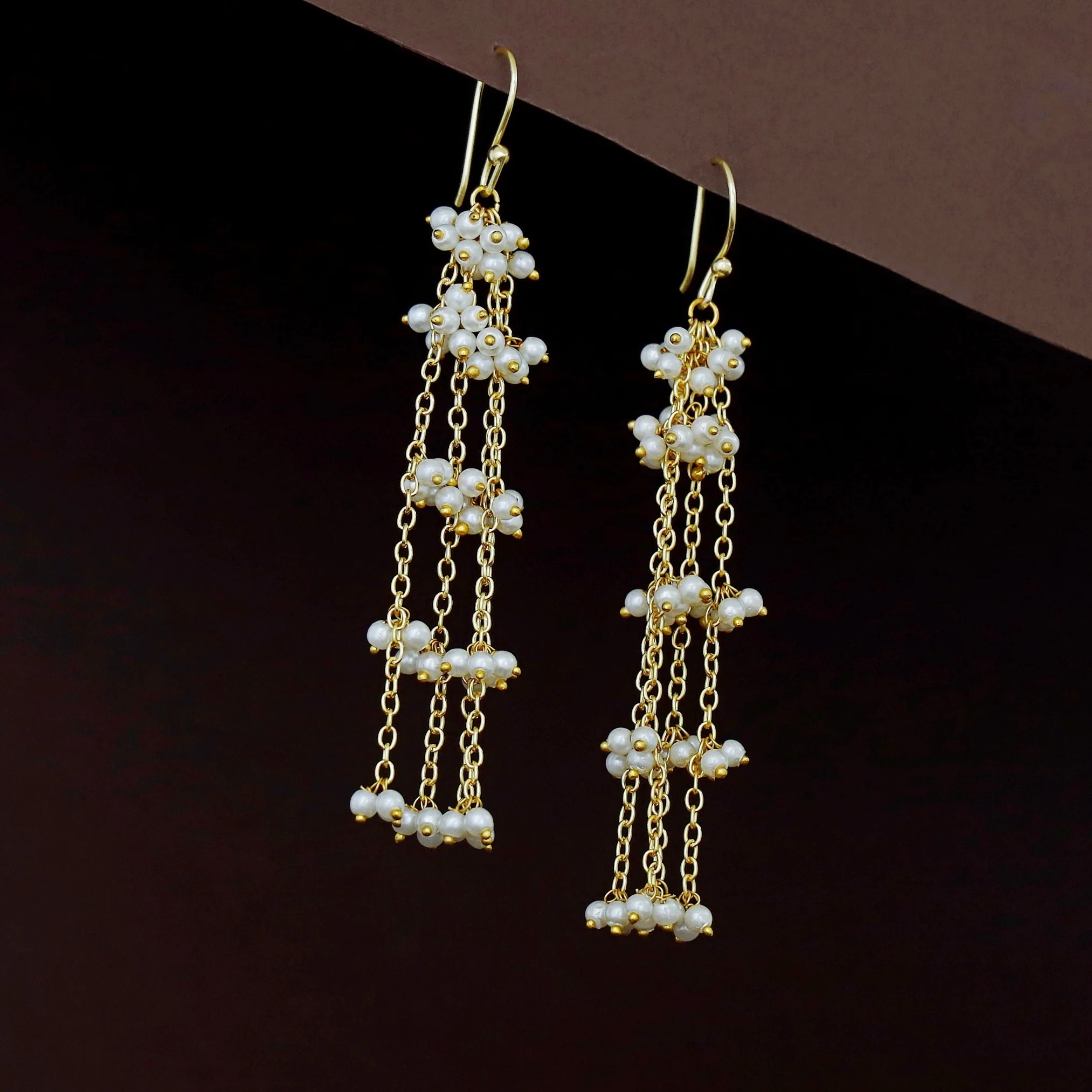 Jessie Tetra Chainy Cluster Pearl Drop - Image 2