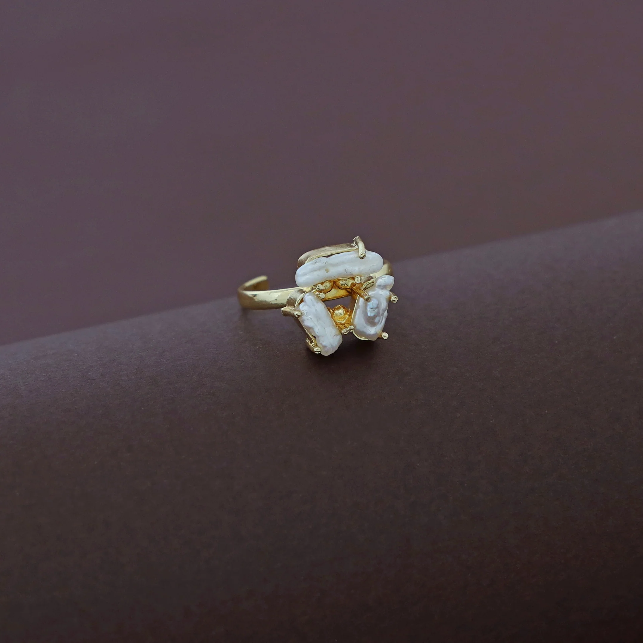 Golden Tri Real Baroque Ring - Image 2