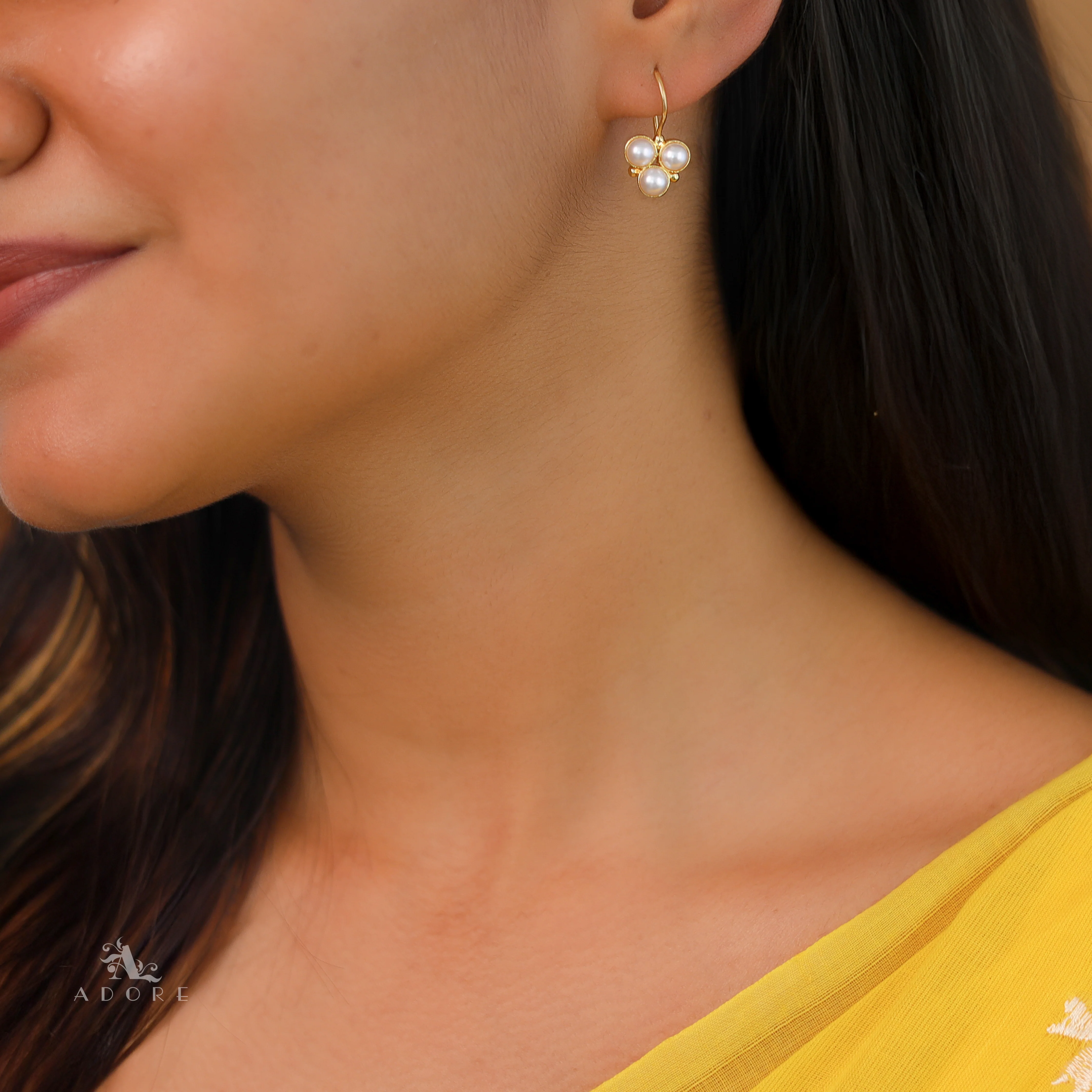 Golden Tri Pearl Drop ( 5MM ) - Image 2