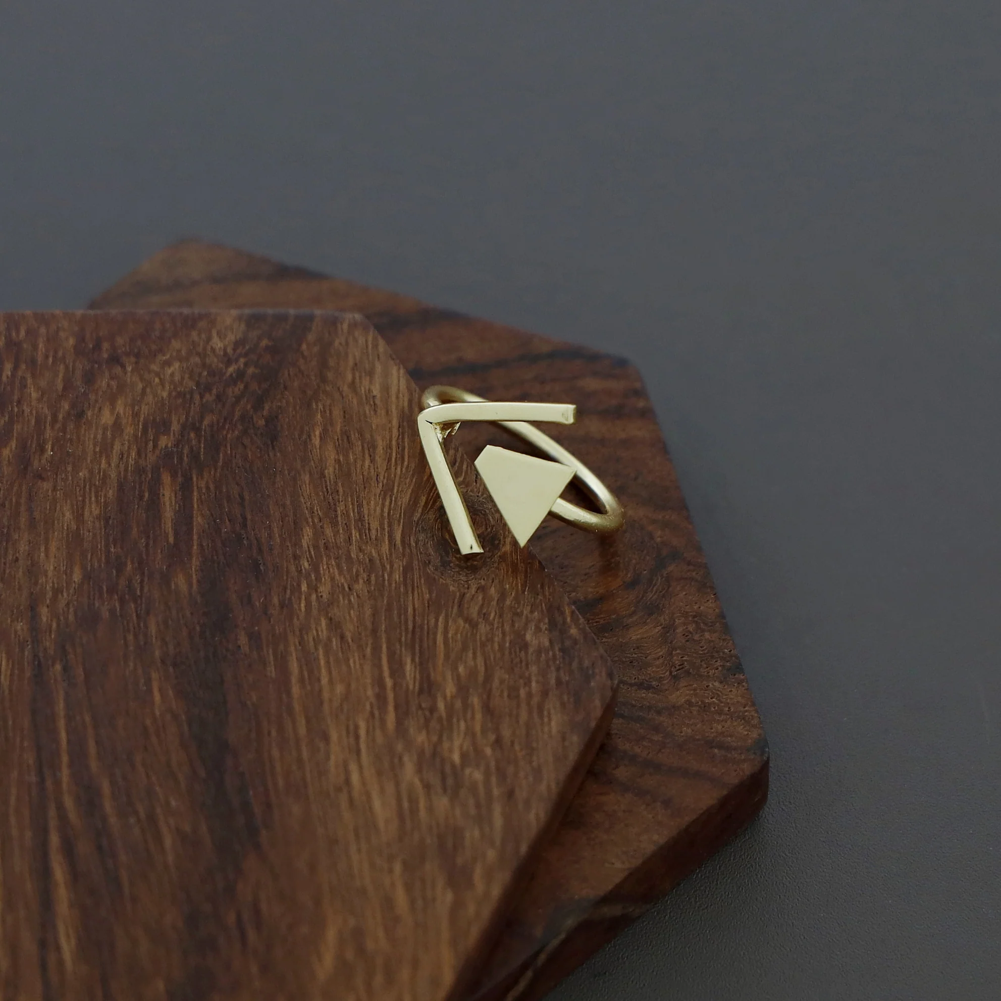 Anyla Golden Triangle Ring - Image 2