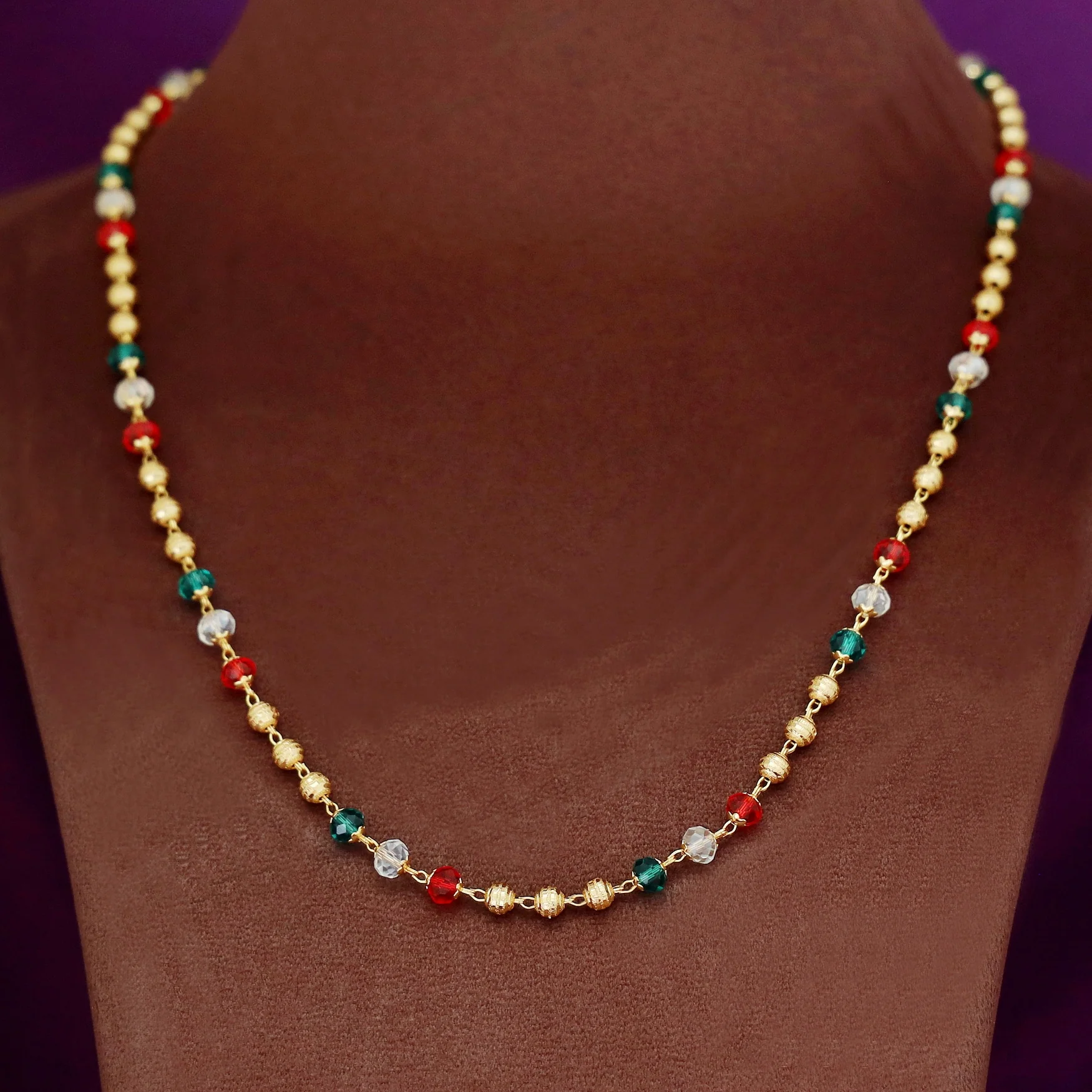 Grisha Beaded Golden Ball Neckpiece - Image 3