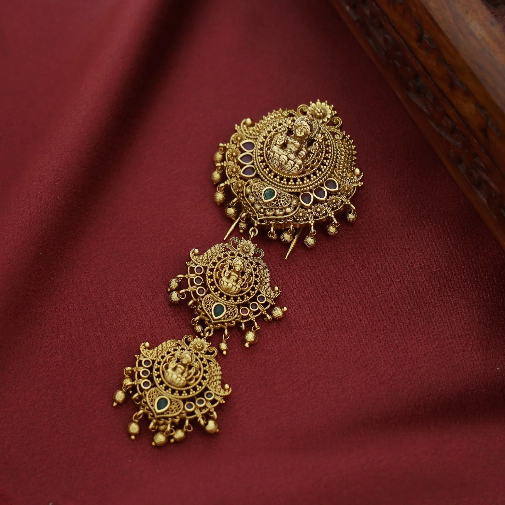 Hamisha 3 Layer Devi Hair Brooch - Image 2
