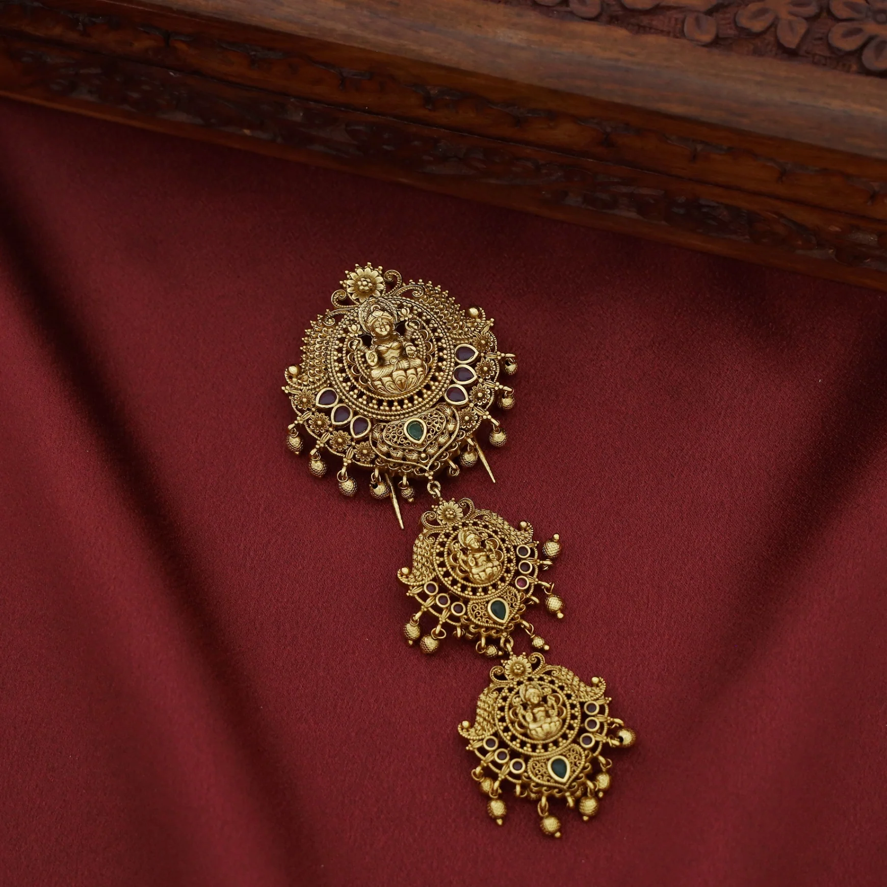 Hamisha 3 Layer Devi Hair Brooch - Image 3