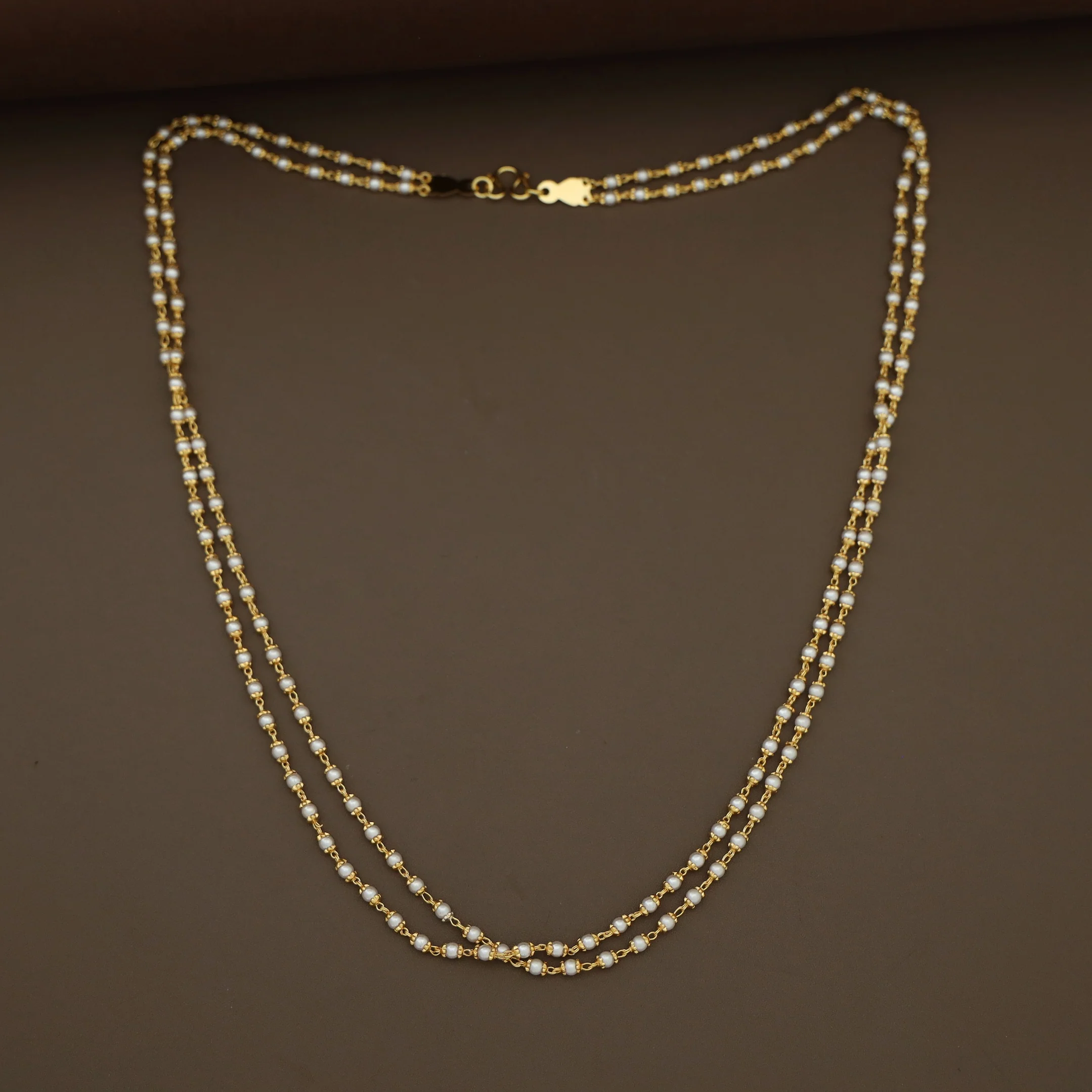 Harnika 2 Layer Pearl Beaded Neckpiece - Image 2