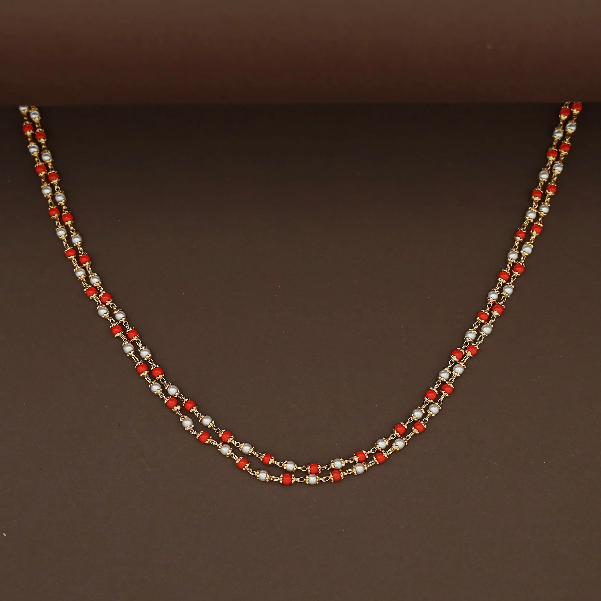 Harnika 2 Layer Pearl Beaded Neckpiece - Image 5