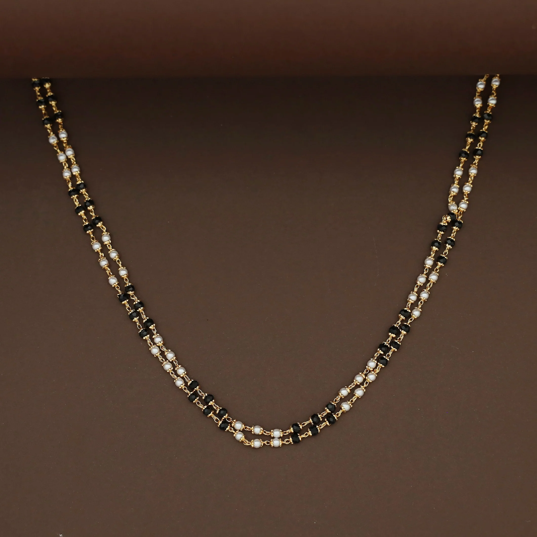 Harnika 2 Layer Pearl Beaded Neckpiece - Image 6