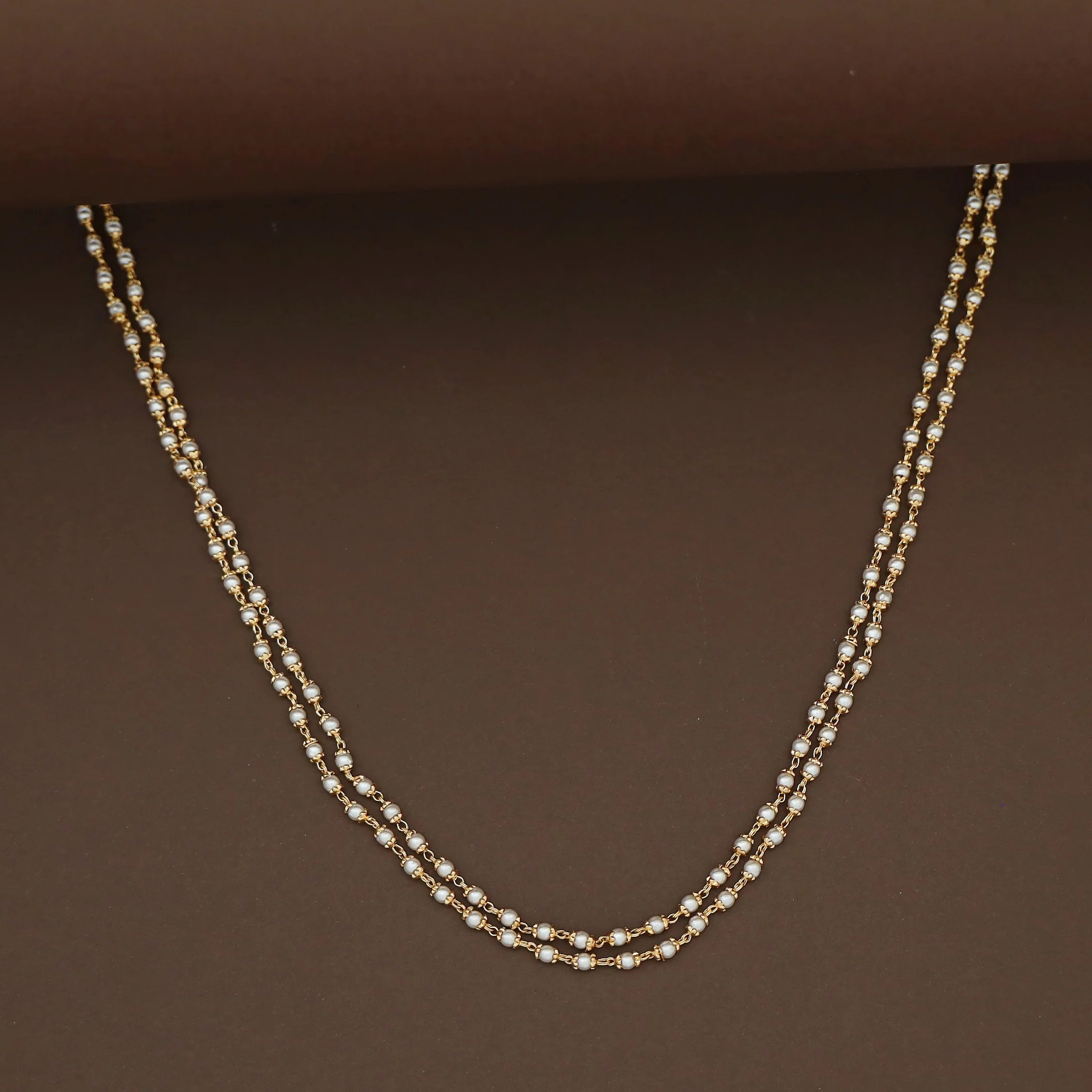 Harnika 2 Layer Pearl Beaded Neckpiece - Image 7