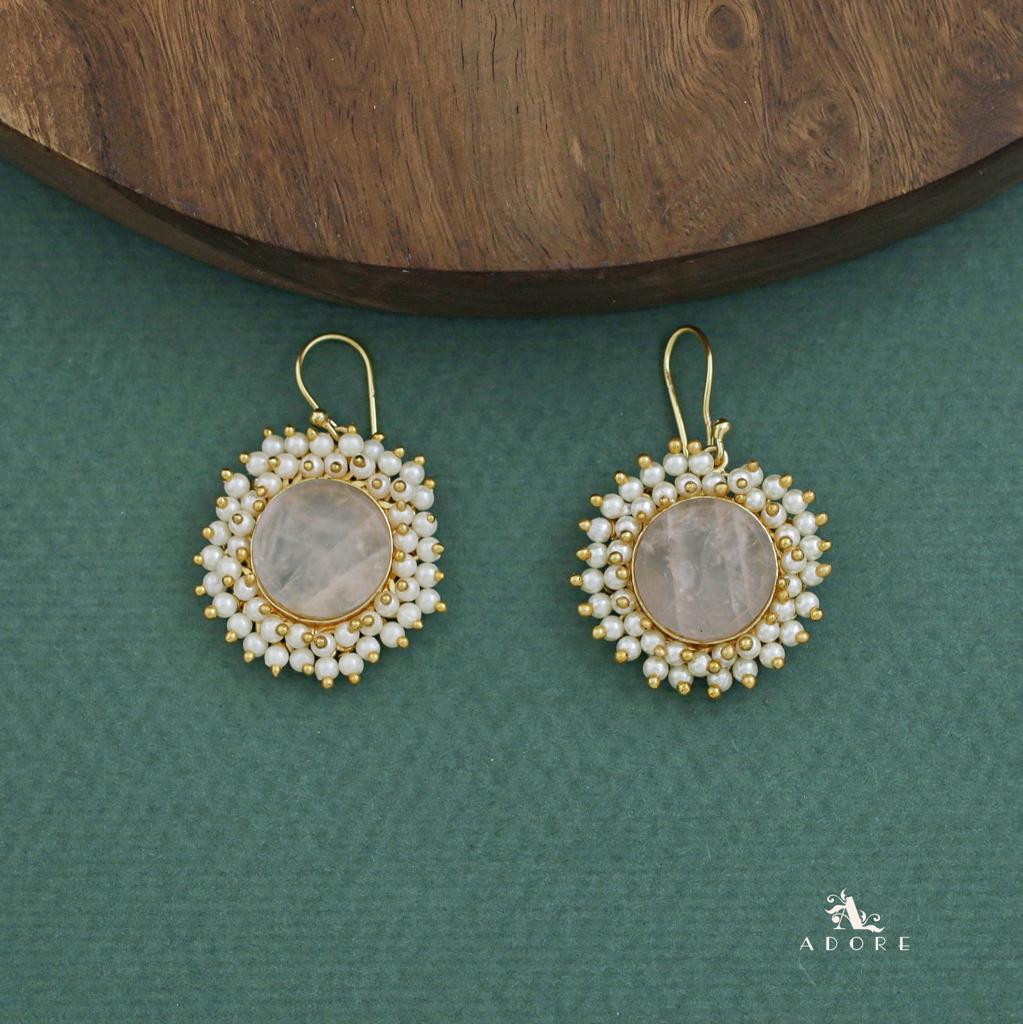 Harsha Raw Stone  Full Cluster Pearl Short Neckpiece With Drop - Image 10
