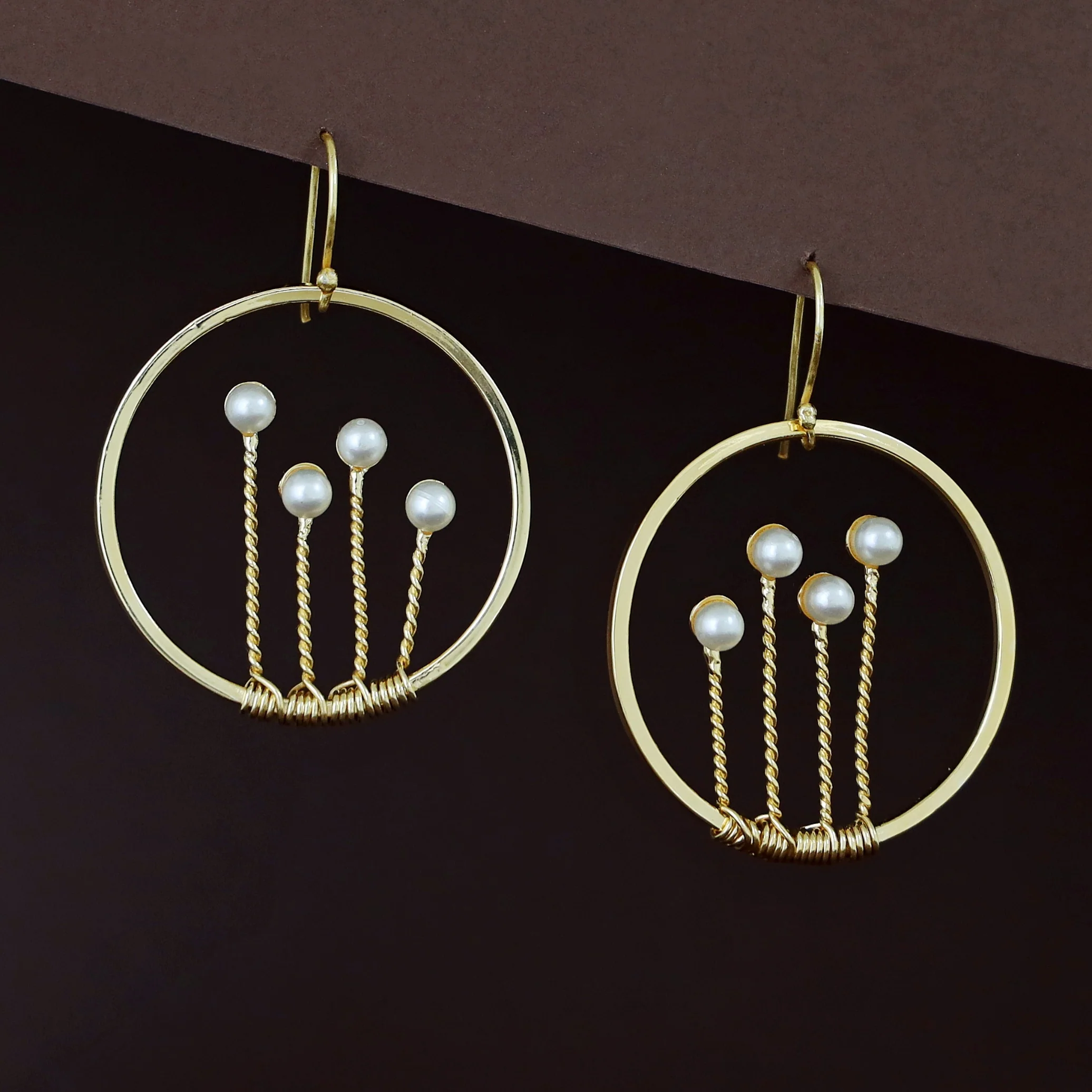 Haven Golden Circle Wire Pearl Drop - Image 2